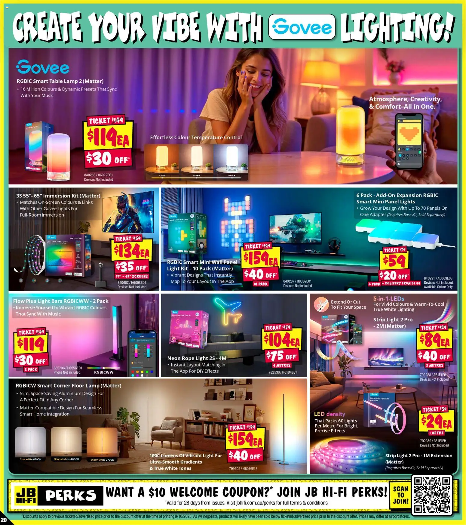JB Hi-Fi catalogue - valid from 23.10.2025 | Page: 20 | Products: Table, Lamp, Floor lamp, Strip
