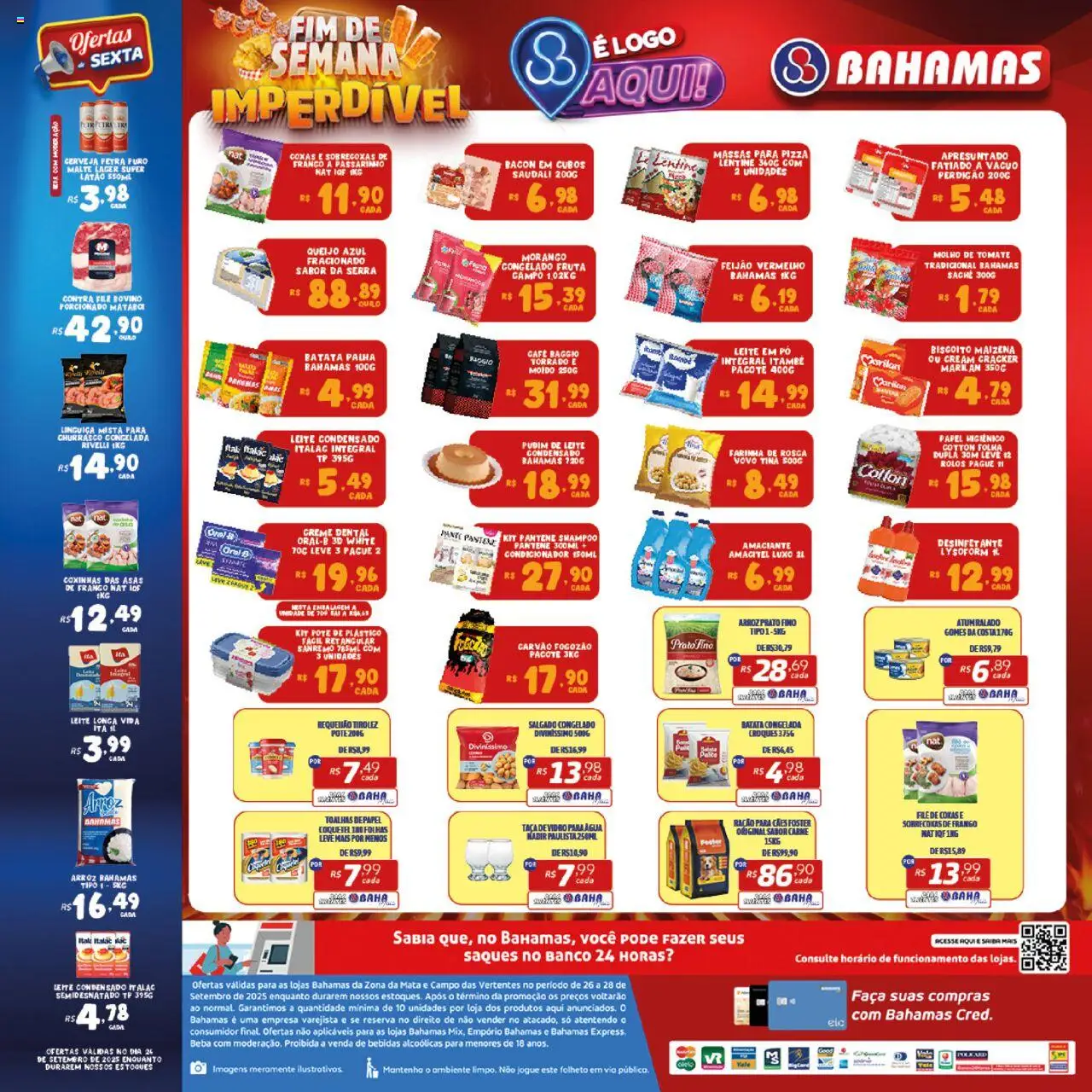 Bahamas Supermercados Folheto - válido de 26.09.2025 | Página: 2 | Produtos: Batata, Frango, Cream cracker, Leite em pó