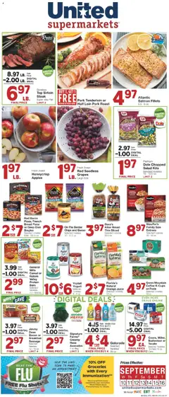 Preview of United Supermarkets weekly ads valid from 09.09.2025