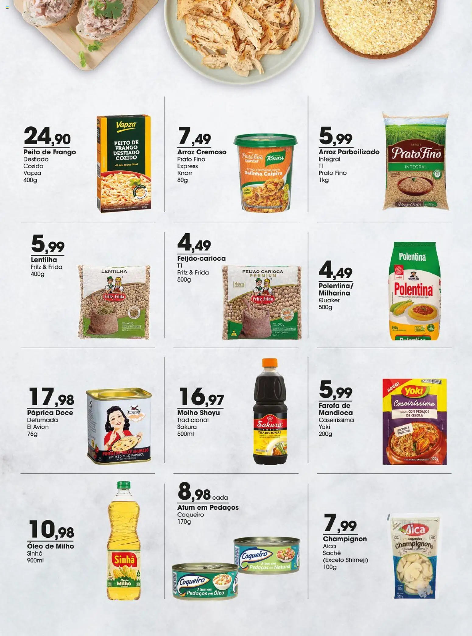 Zaffari Folheto - válido de 03.03.2026 | Página: 4 | Produtos: Mandioca, Arroz, Sal, Atum