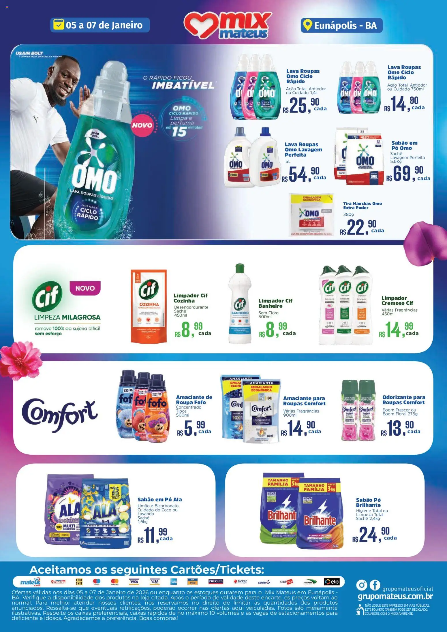 Mateus Folheto - válido de 05.01.2026 | Página: 1 | Produtos: Pó, Tira manchas, Sabão, Sabão em pó