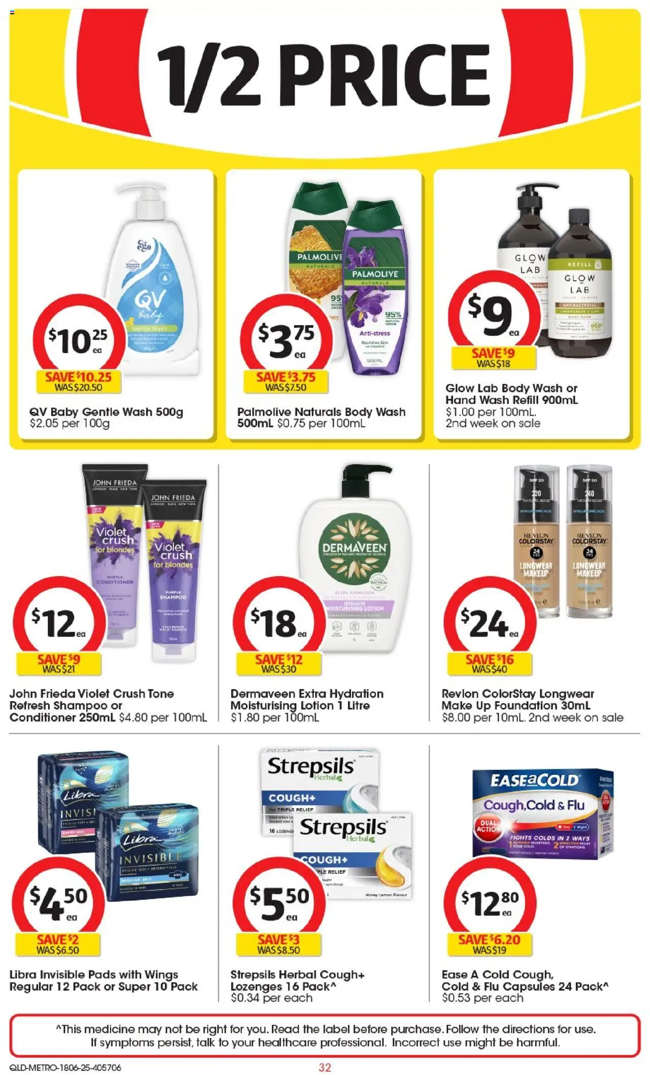 Coles catalogue - valid from 18.06.2025 | Page: 32 | Products: Lotion, Makeup, Herbal, Hand wash