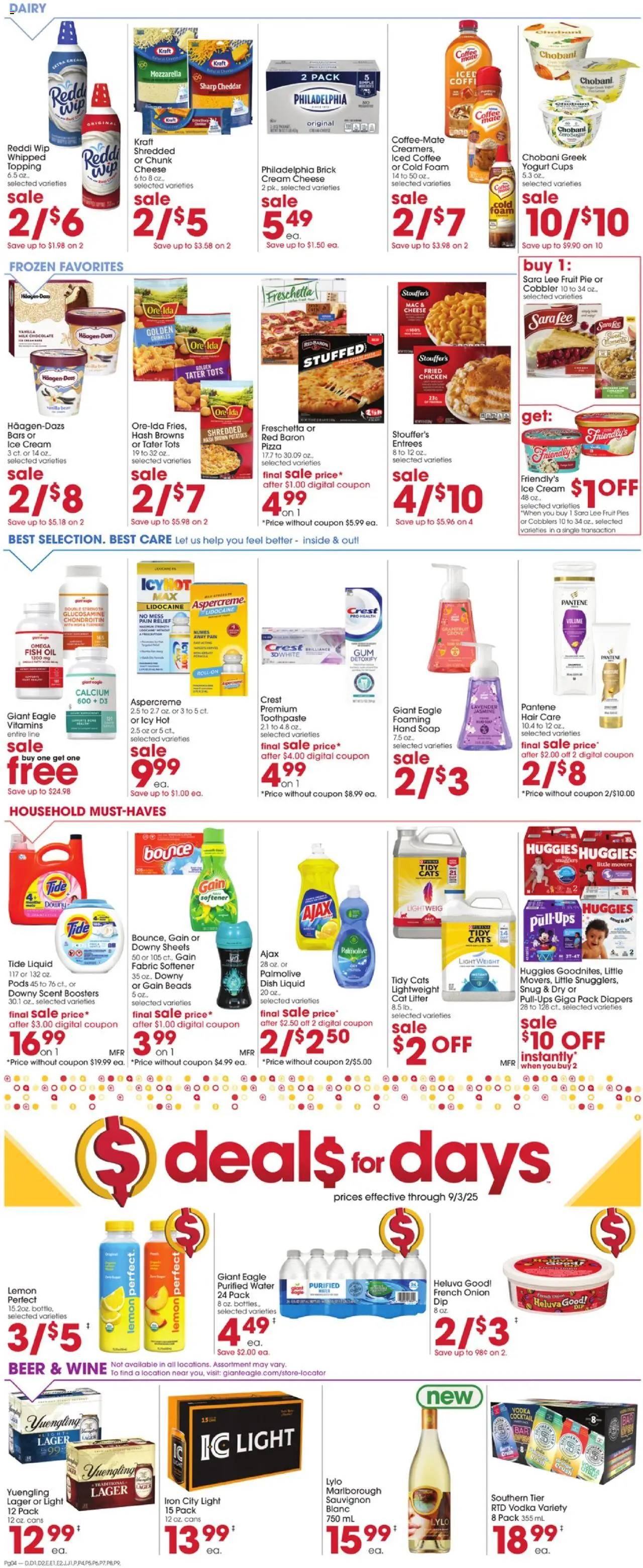 Giant Eagle Weekly Ad - valid from 28.08.2025 | Page: 4 | Products: Turmeric, Chocolate, Wine, Lemon
