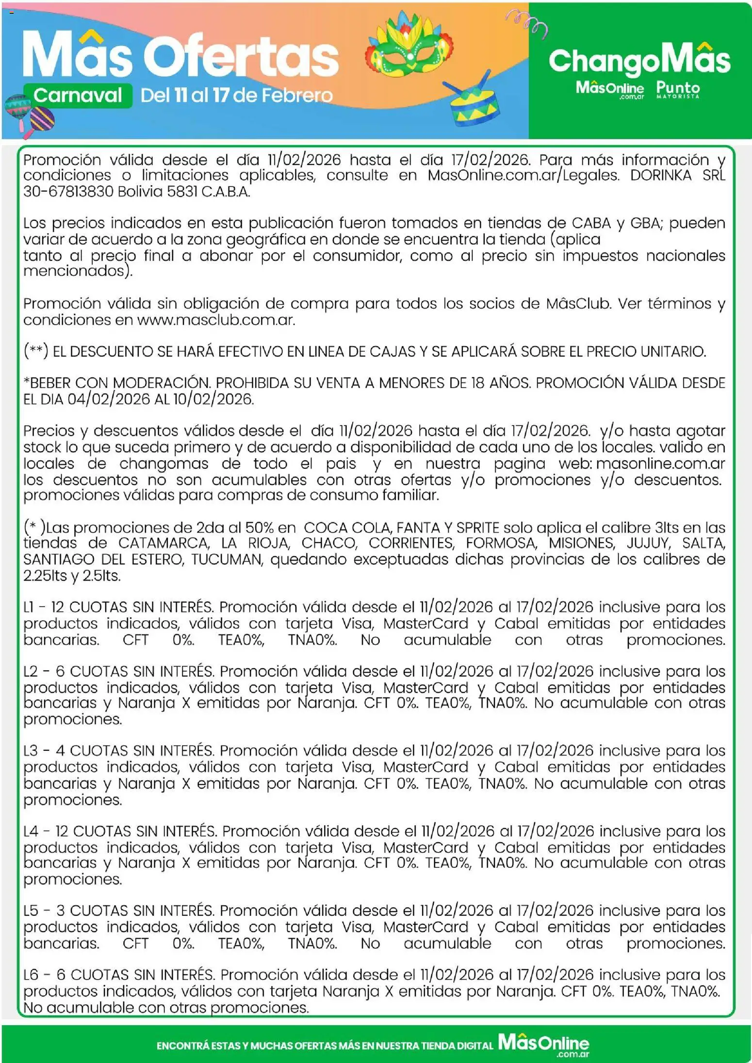 Changomas ofertas │ válido desde el 11.02.2026 | Página: 20 | Productos: Sobre