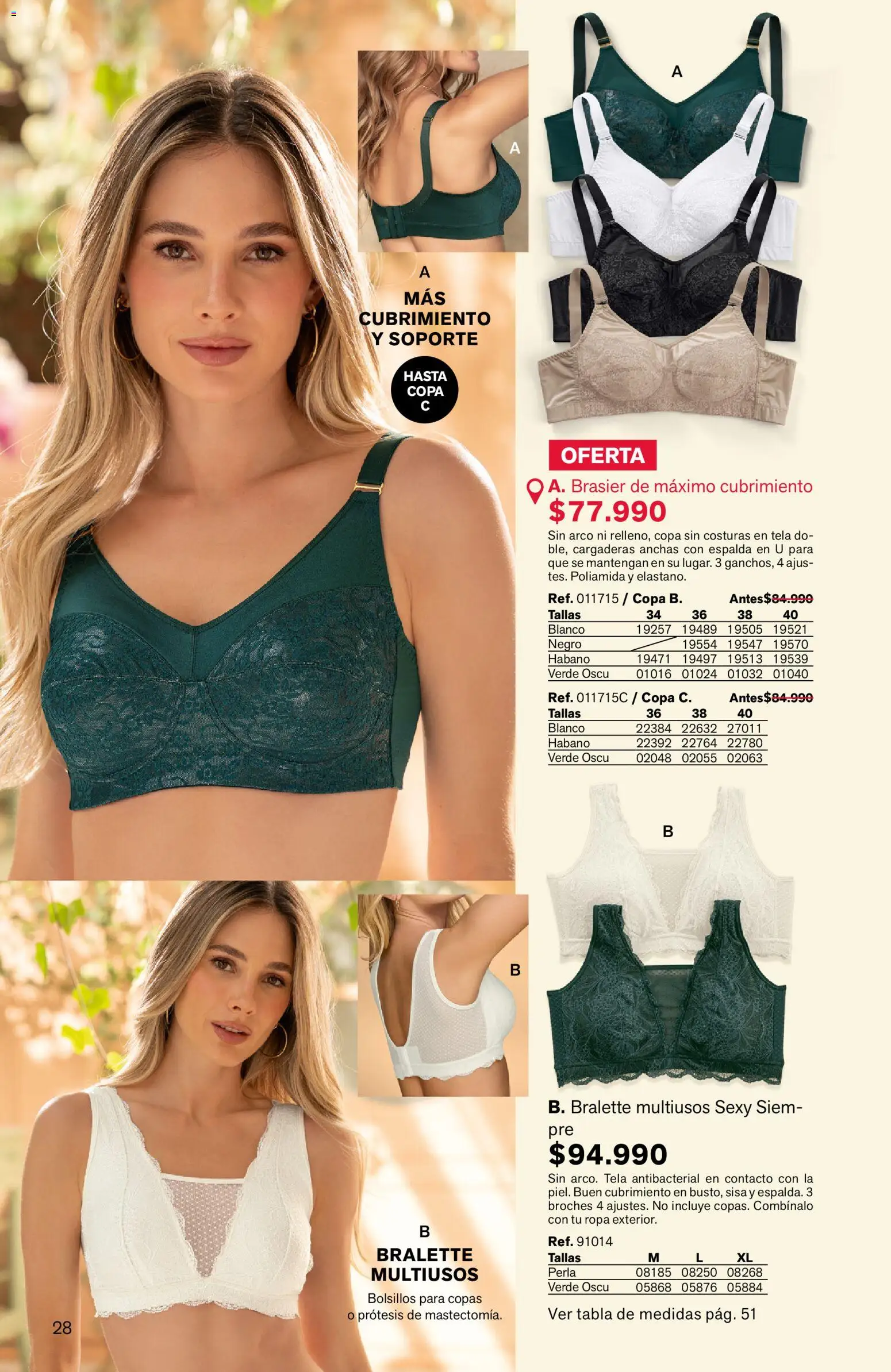 Leonisa revista - valida desde el 03.04.2026 | Página: 28 | Productos: Brasier, Ropa