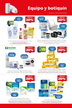 Vista previa de Farmacia San Pablo catálogo, nuevo folleto de la tienda, válido en México a partir del 05.04.2026 | Página: 3 | Productos: Termómetro, Monitor, Cubrebocas, Nebulizador