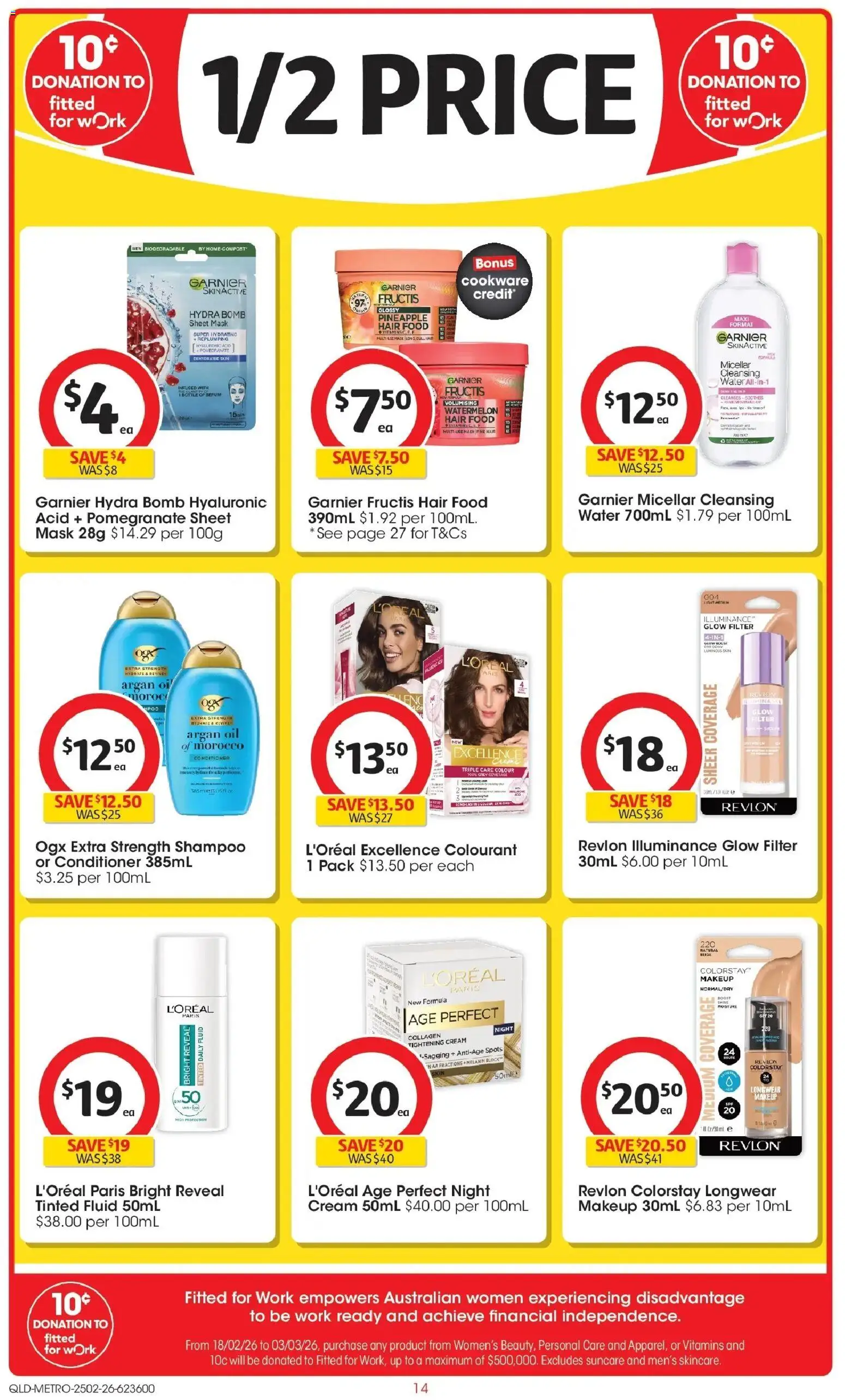 Coles catalogue - valid from 25.02.2026 | Page: 14 | Products: Conditioner, Pineapple, Pomegranate, Cream