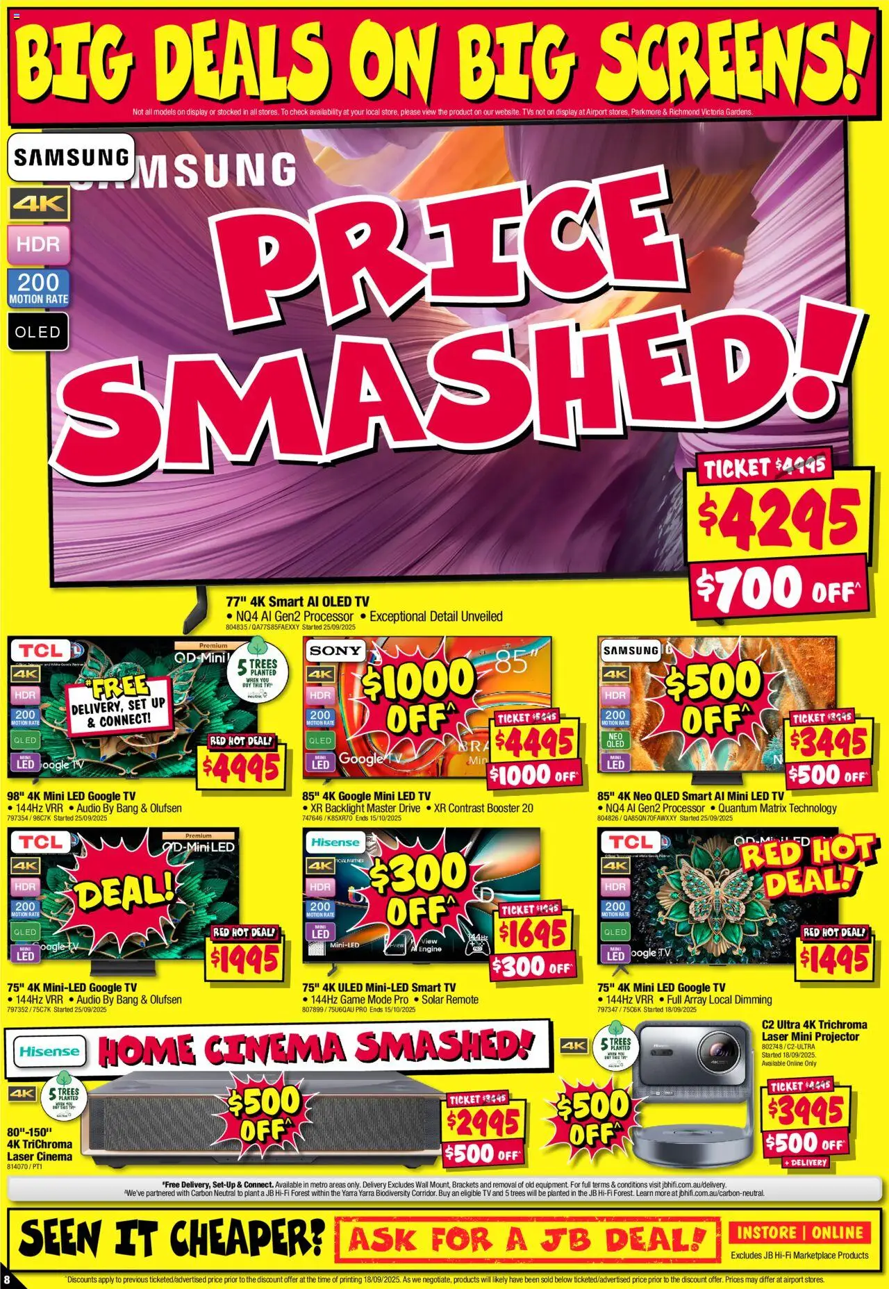 JB Hi-Fi catalogue - valid from 02.10.2025 | Page: 8 | Products: Plant, Tv, Audio, Smart tv