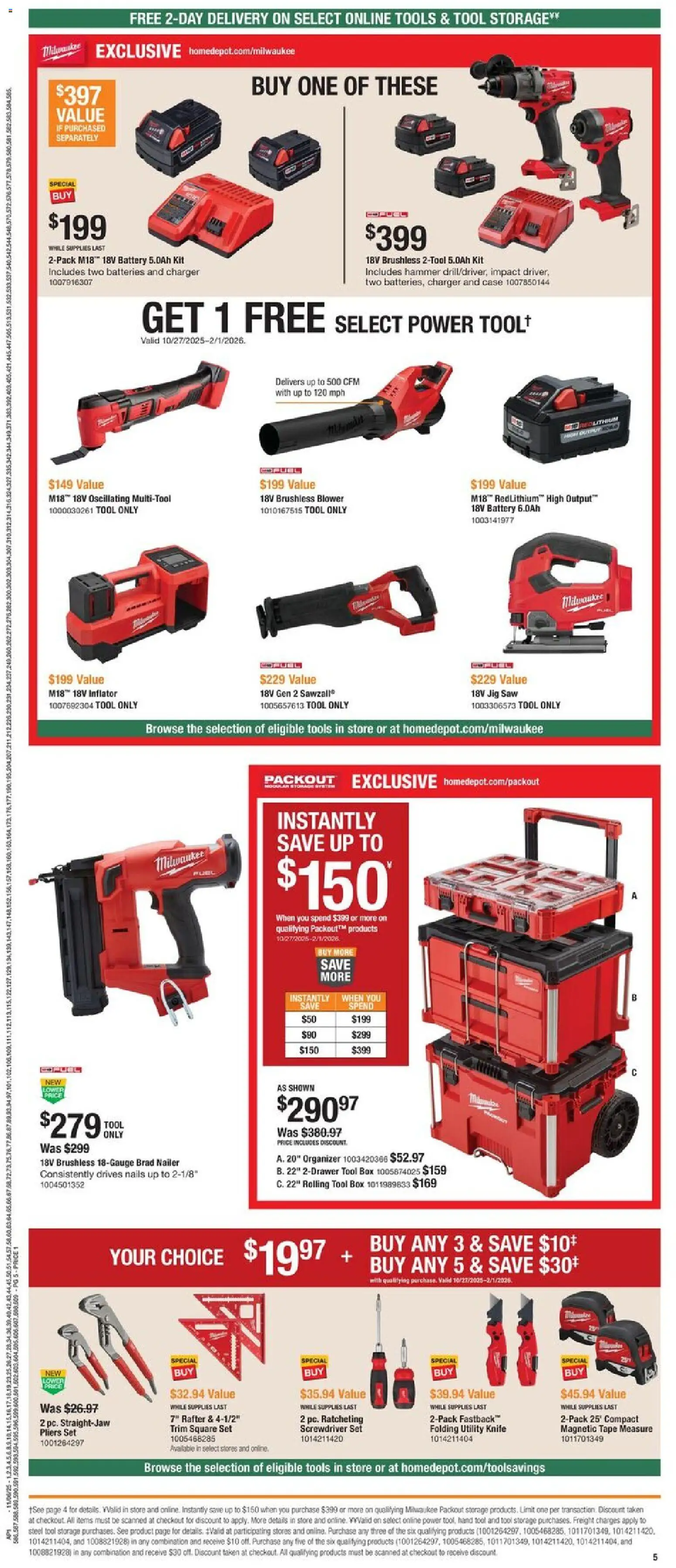 Home Depot Local Ad - GA - valid from 06.11.2025 | Page: 5 | Products: Saw, Screwdriver, Charger, Case