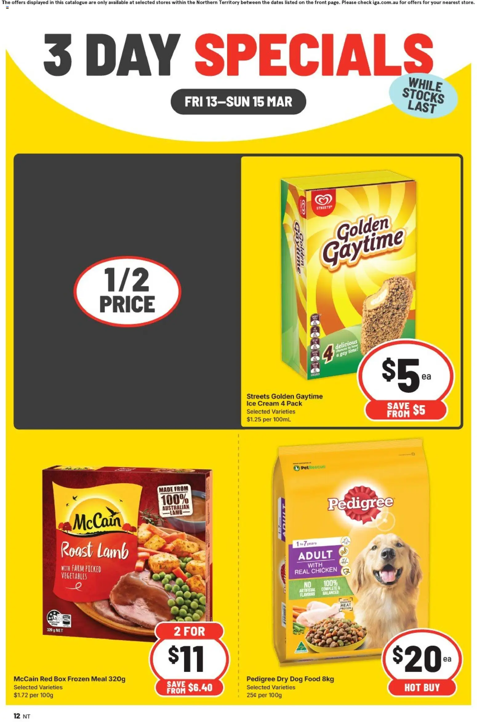 IGA catalogue - valid from 13.03.2026 | Page: 4 | Products: Chicken, Lamb, Meat, Ice cream
