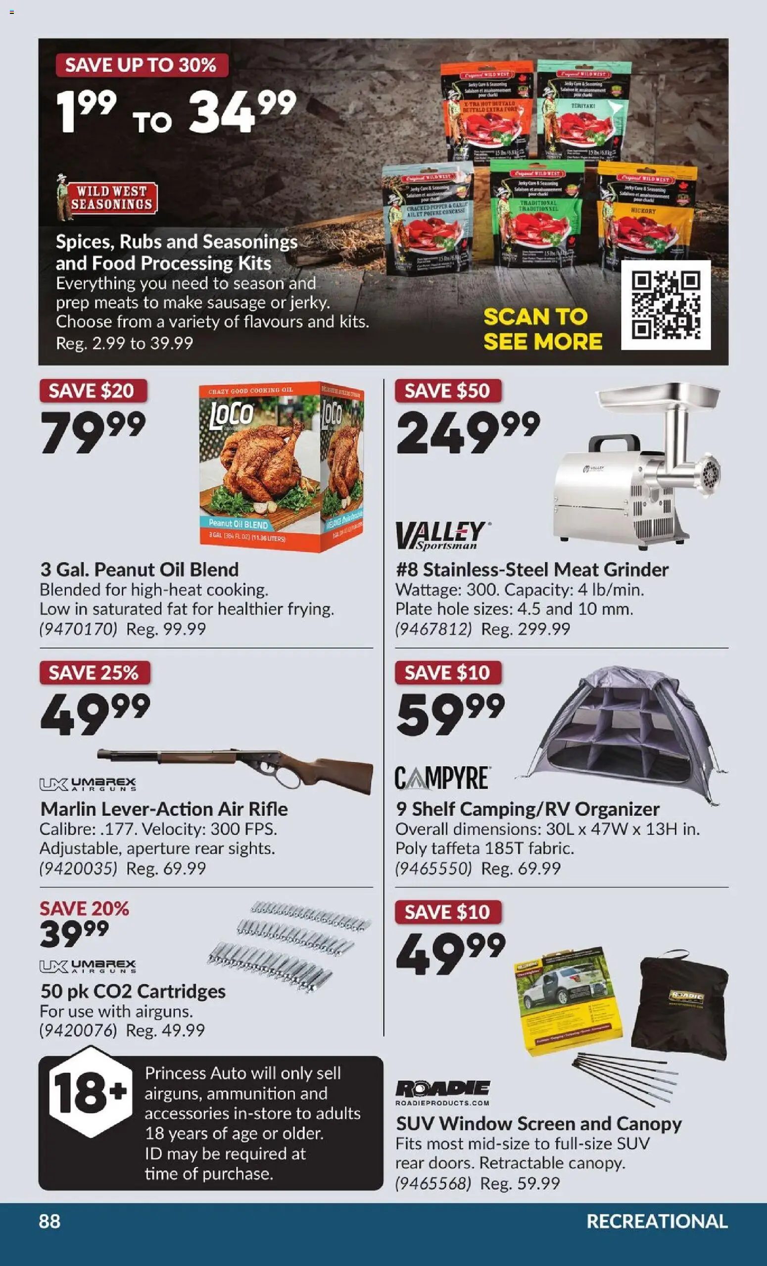 Princess Auto flyer valid from 24.02.2026 | Page: 92 | Products: Grinder, Shelf, Oil