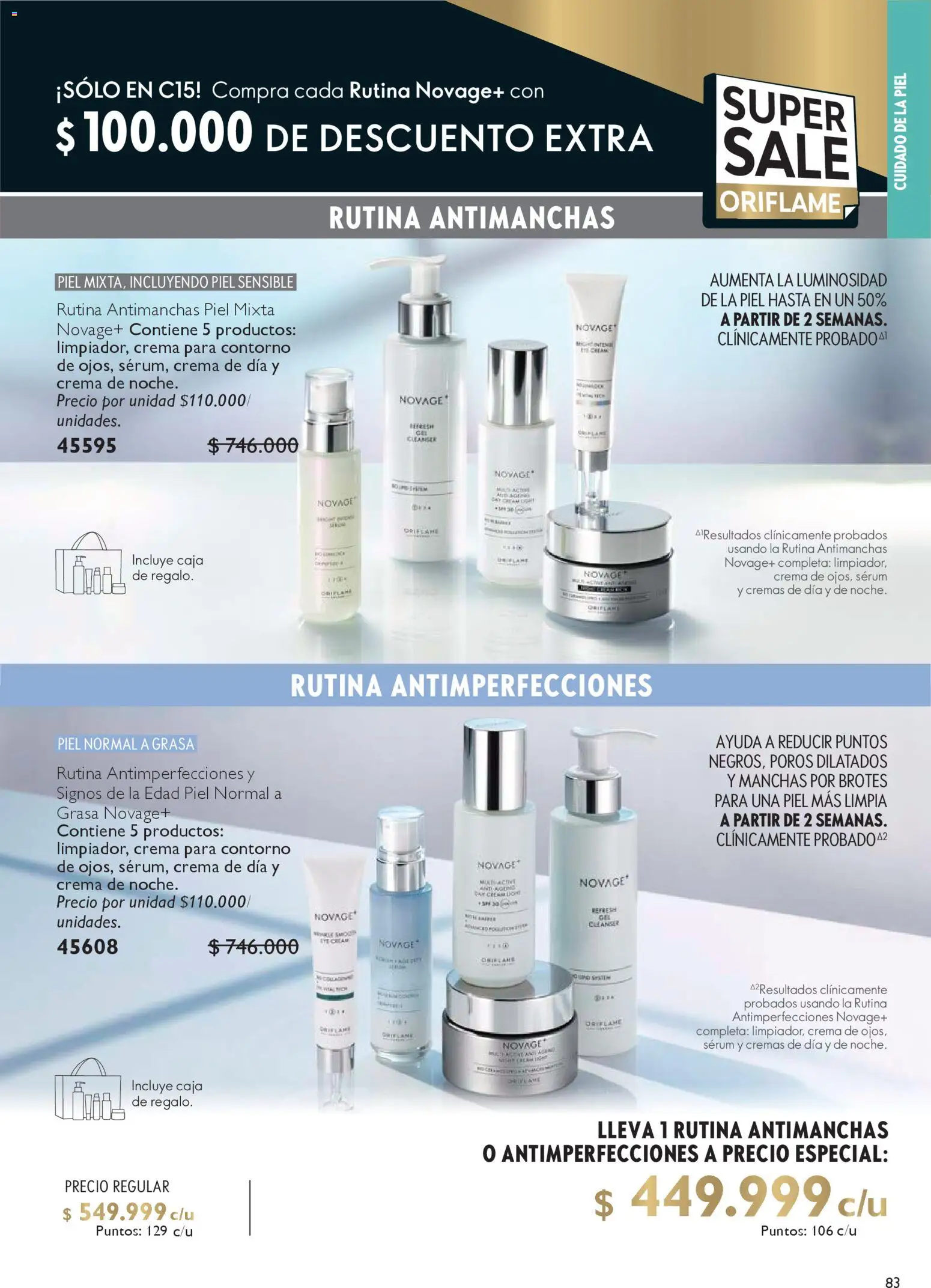 Oriflame revista - valida desde el 25.10.2025 | Página: 83 | Productos: Crema, Serum, Caja, Contorno