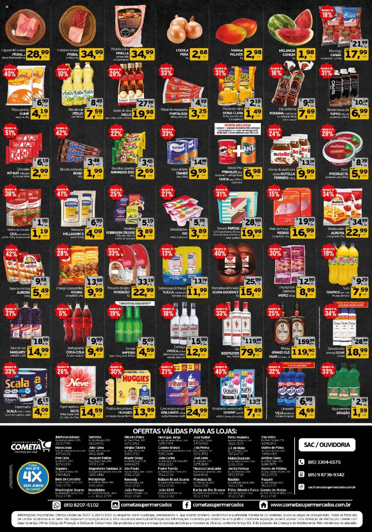 Cometa Supermercados Folheto - válido de 25.07.2025 | Página: 2 | Produtos: Congelador, Pão, Massa, Papel higiênico