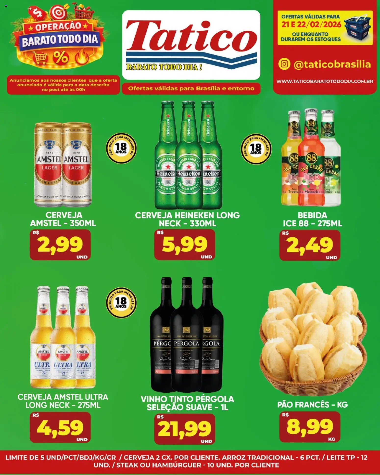 Tatico Folheto - válido de 23.02.2026 | Página: 27 | Produtos: Leite, Vinho, Cerveja Heineken, Pão francês
