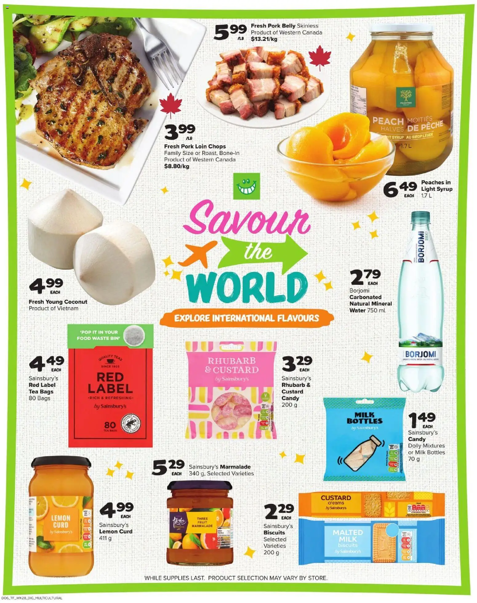 Thrifty Foods flyer valid from 06.11.2025 | Page: 16 | Products: Tea, Milk, Pork