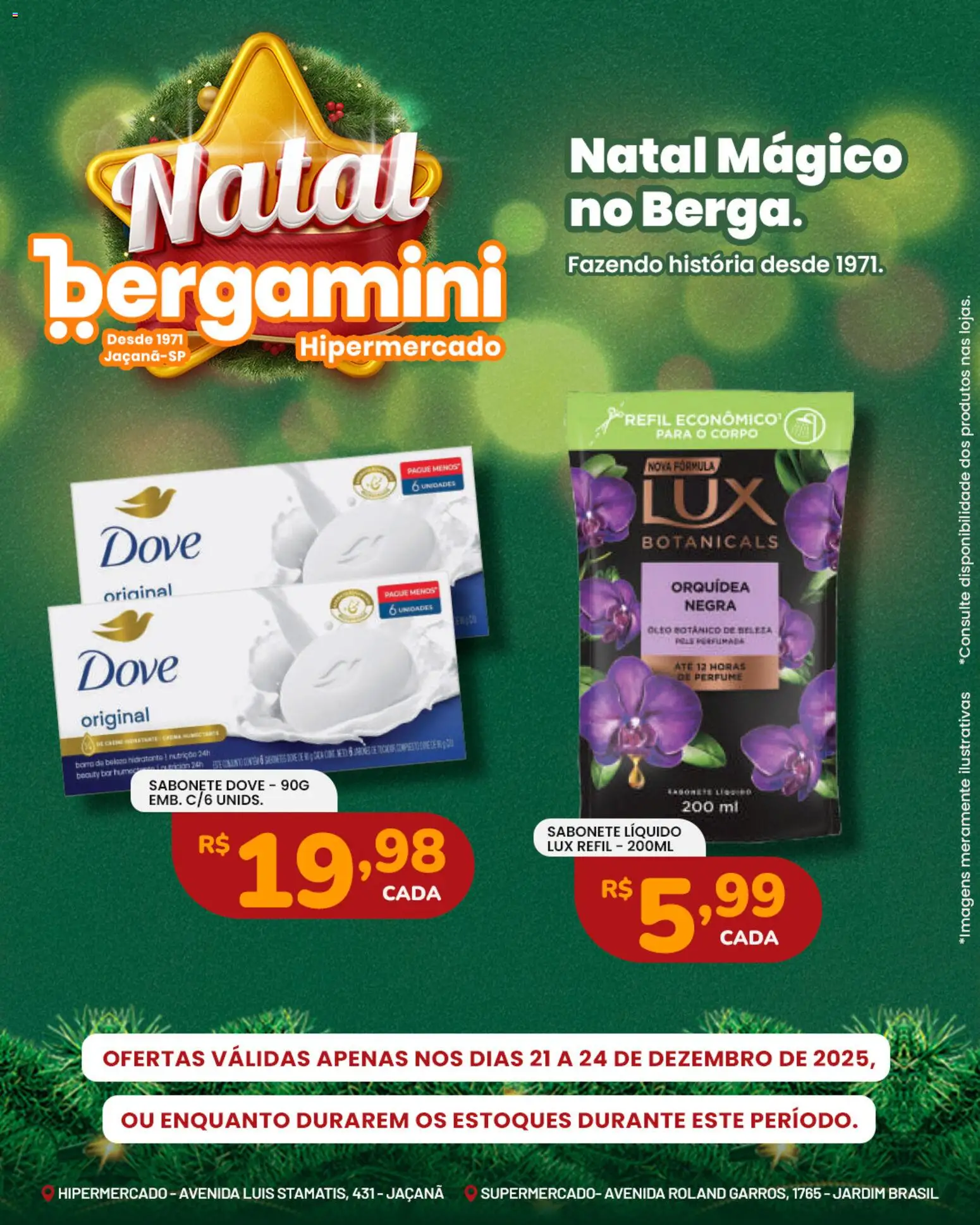 Supermercado Bergamini Folheto - válido de 21.12.2025 | Página: 23 | Produtos: Perfume, Óleo, Sabonete, Sabonete líquido