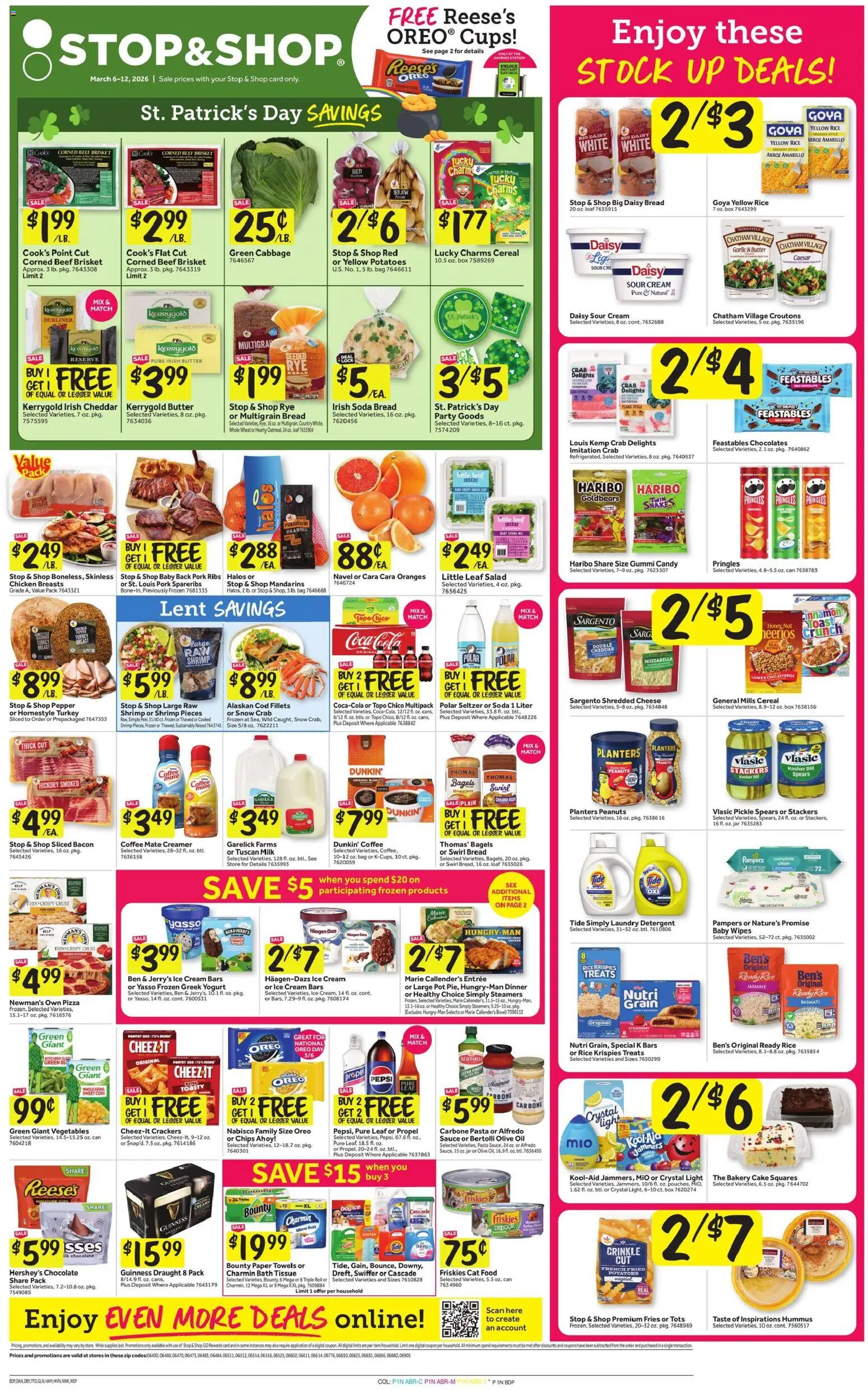 Stop & Shop Weekly Circular - CT - valid from 06.03.2026 | Page: 1 | Products: Rice, Beef, Cream, Gun