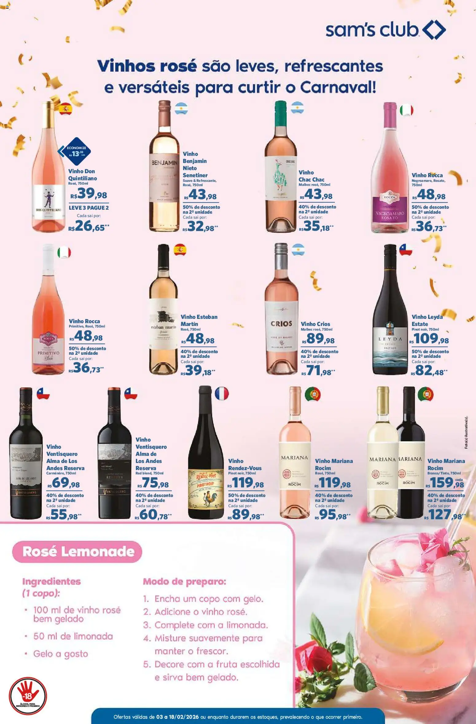 Sam's Club Folheto - válido de 03.02.2026 | Página: 10 | Produtos: Vinho, Benjamin