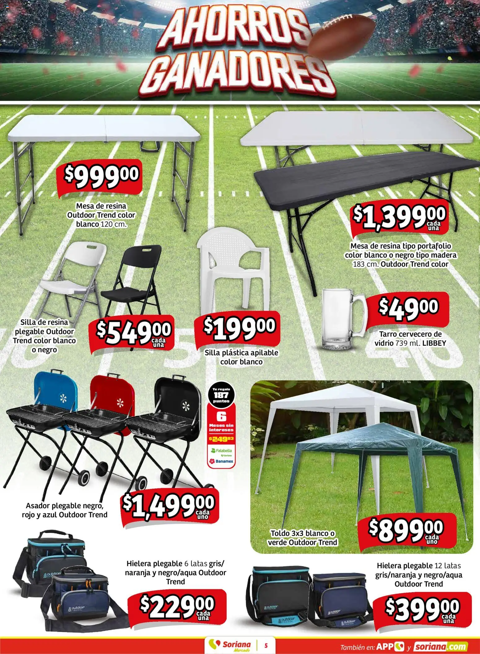 Nuevas ofertas de Soriana válidas en toda la República Mexicana desde el 30.01.2026. ¡Encuentra las mejores ofertas en Soriana - Pesito Valedor Mercado: Ags, Col, Gto, Jal, Mich! | Página: 13 | Productos: Toldo, Silla, Mesa, Té