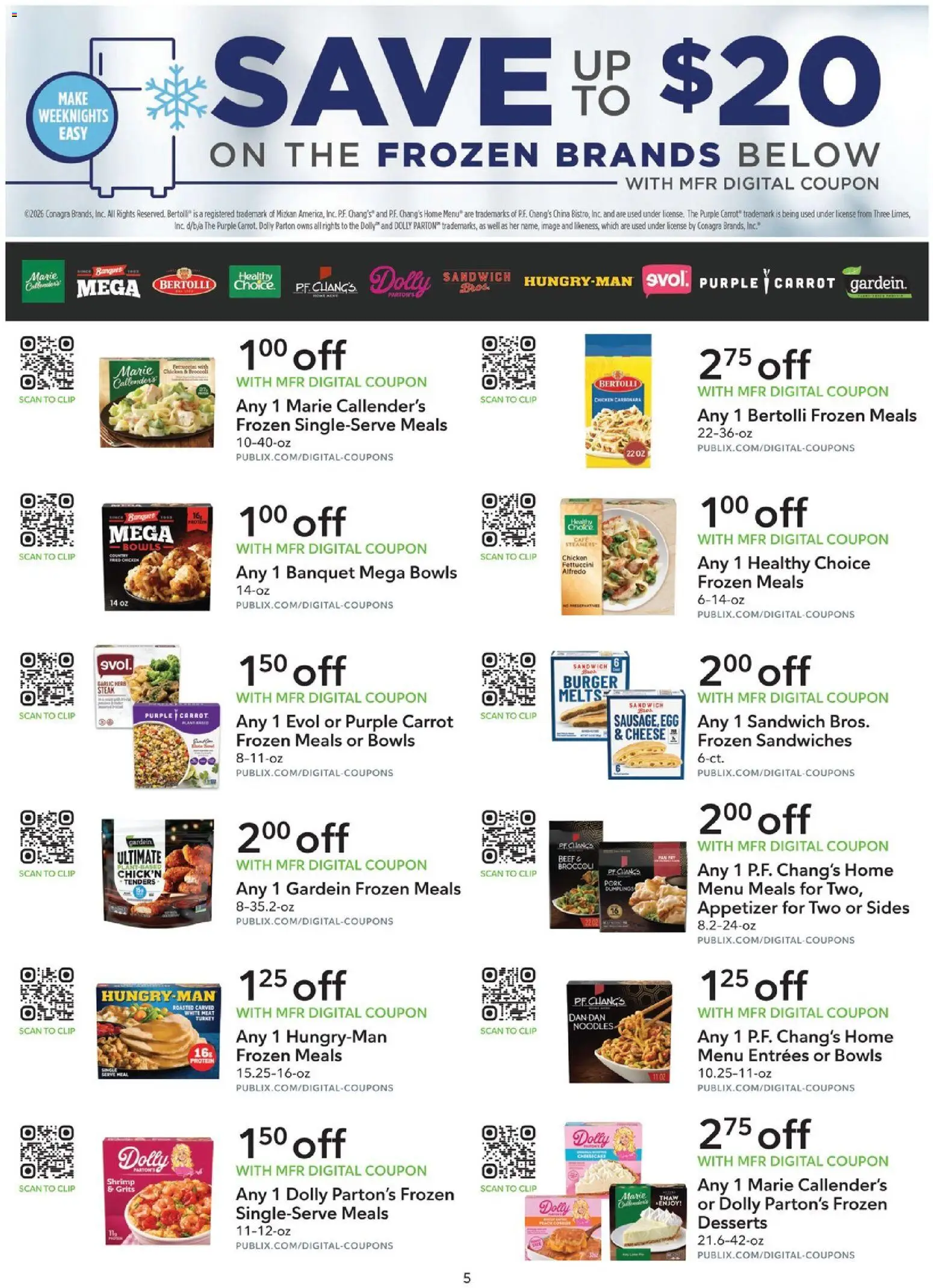 Publix Extra Savings - valid from 18.04.2026 | Page: 5 | Products: Broccoli, Pan, Cheese, Noodles