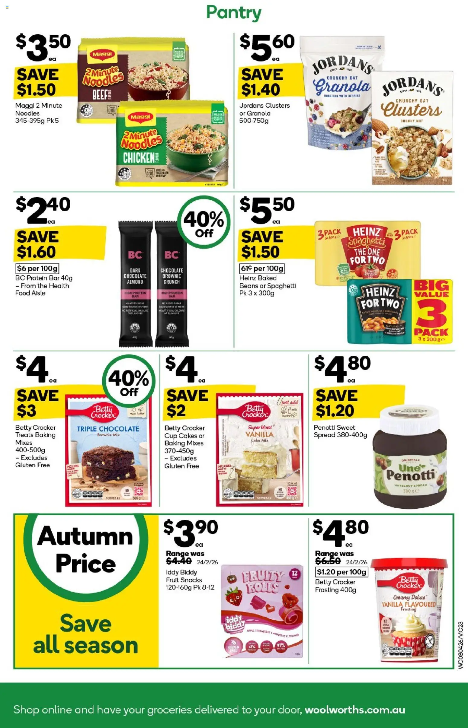 Woolworths catalogue - valid from 08.04.2026 | Page: 23 | Products: Chocolate, Granola, Noodles, Coke