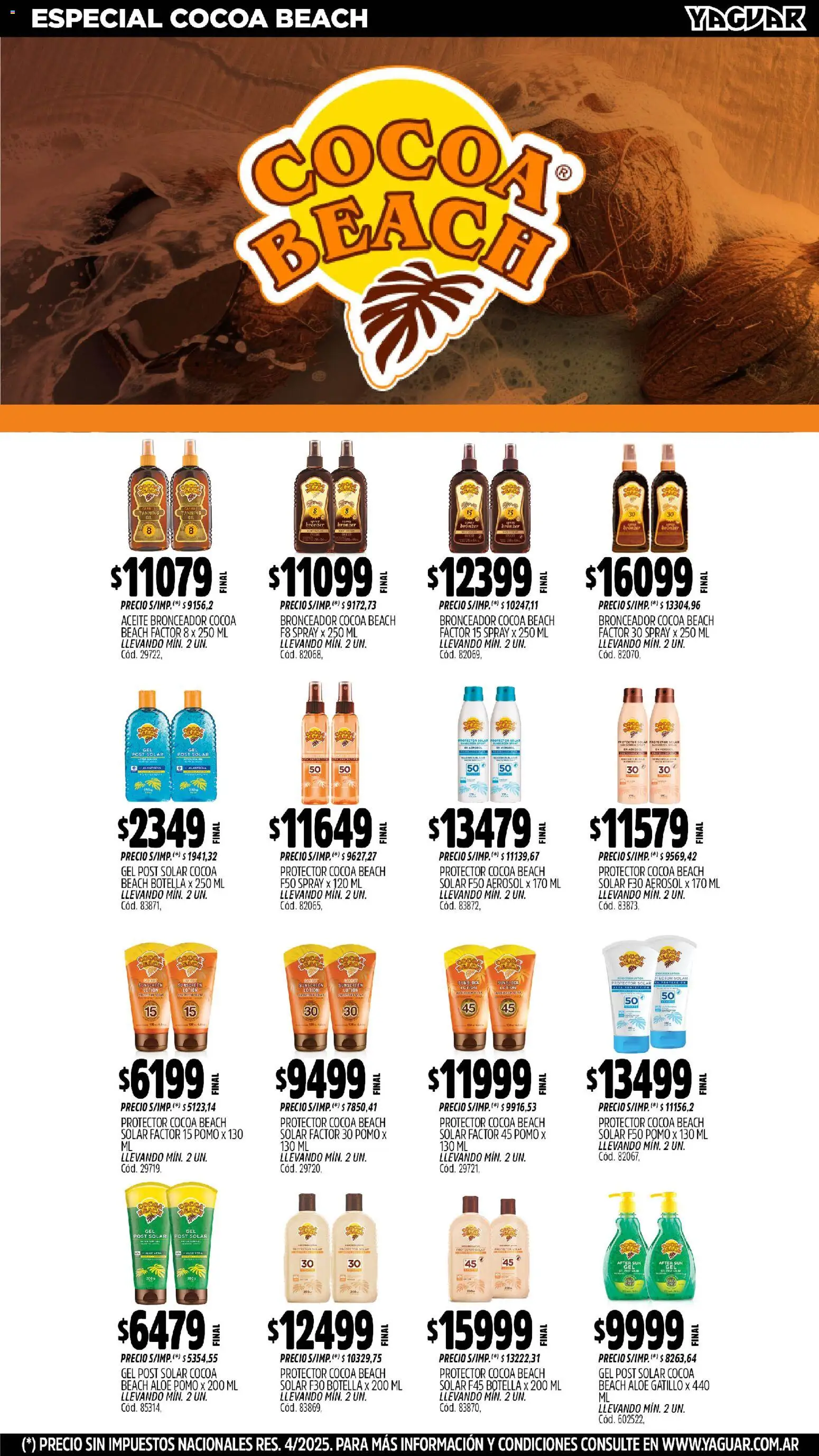 Yaguar - Salta │ válido desde el 27.10.2025 | Página: 18 | Productos: Botella, Aceite, Bronceador, Protector solar