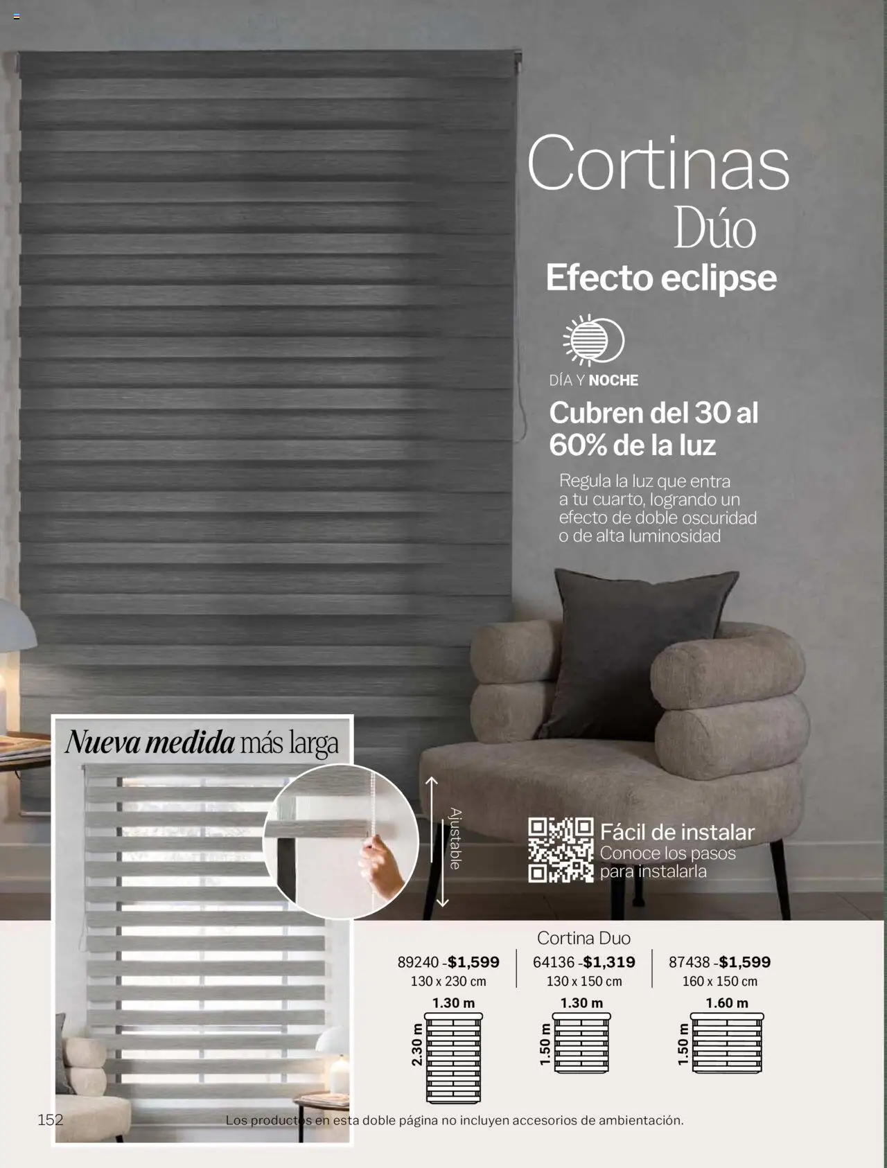 Nuevas ofertas de Vianney válidas en toda la República Mexicana desde el 15.08.2025. ¡Encuentra las mejores ofertas en Vianney - Catálogo Invierno! | Página: 154 | Productos: Cortinas