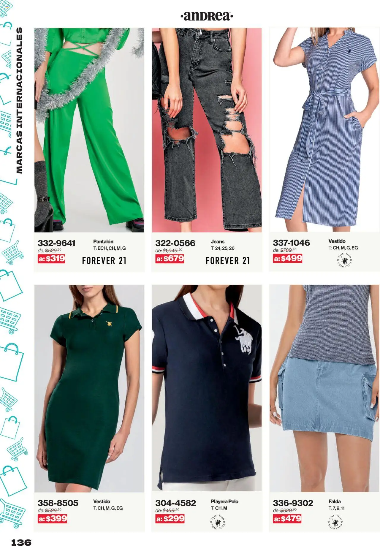 Nuevas ofertas de Andrea válidas en toda la República Mexicana desde el 10.08.2025. ¡Encuentra las mejores ofertas en Andrea - Catálogo Outlet! | Página: 136 | Productos: Vestido, Playera, Falda