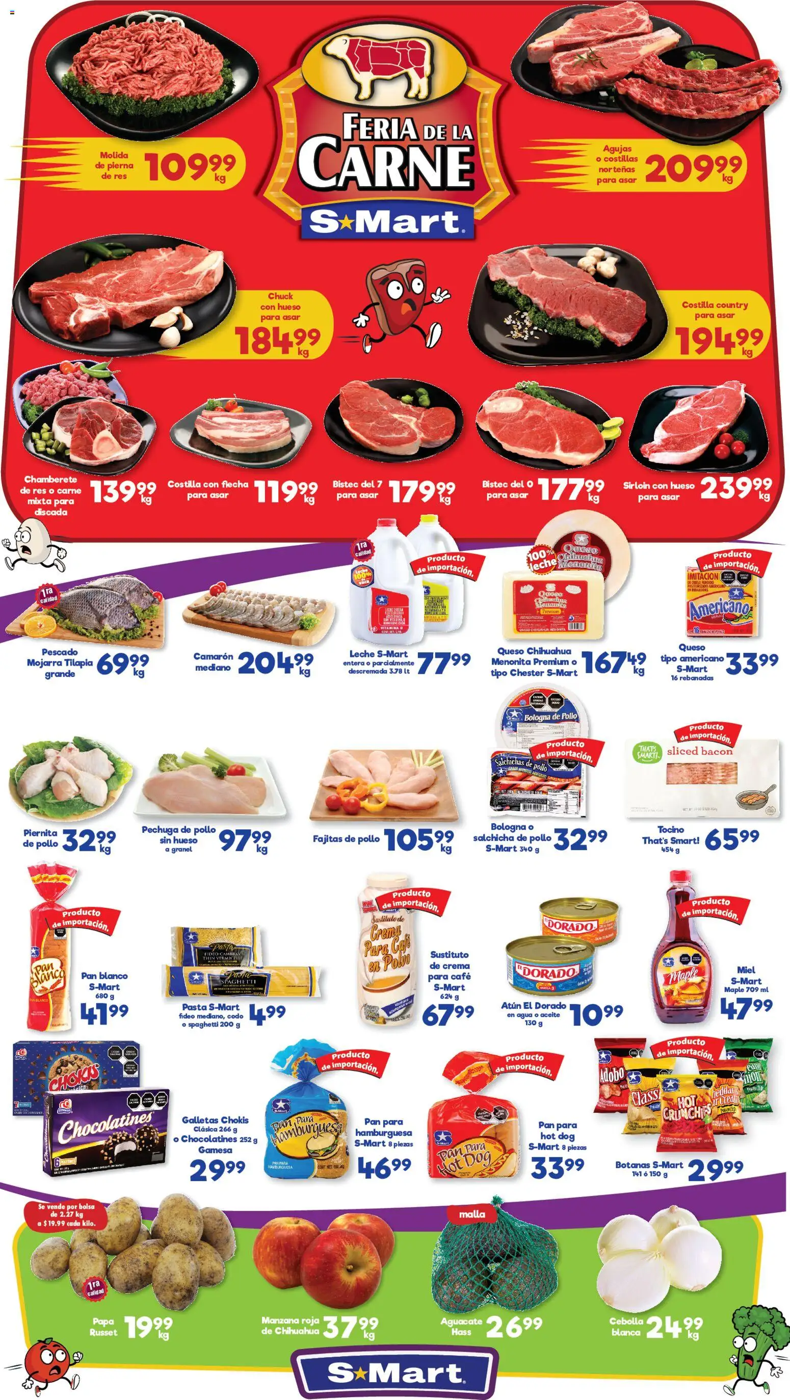 Nuevas ofertas de S-Mart válidas en toda la República Mexicana desde el 23.01.2026. ¡Encuentra las mejores ofertas en S-Mart folleto Monterrey! | Página: 1 | Productos: Tocino, Salchicha, Atún, Crema