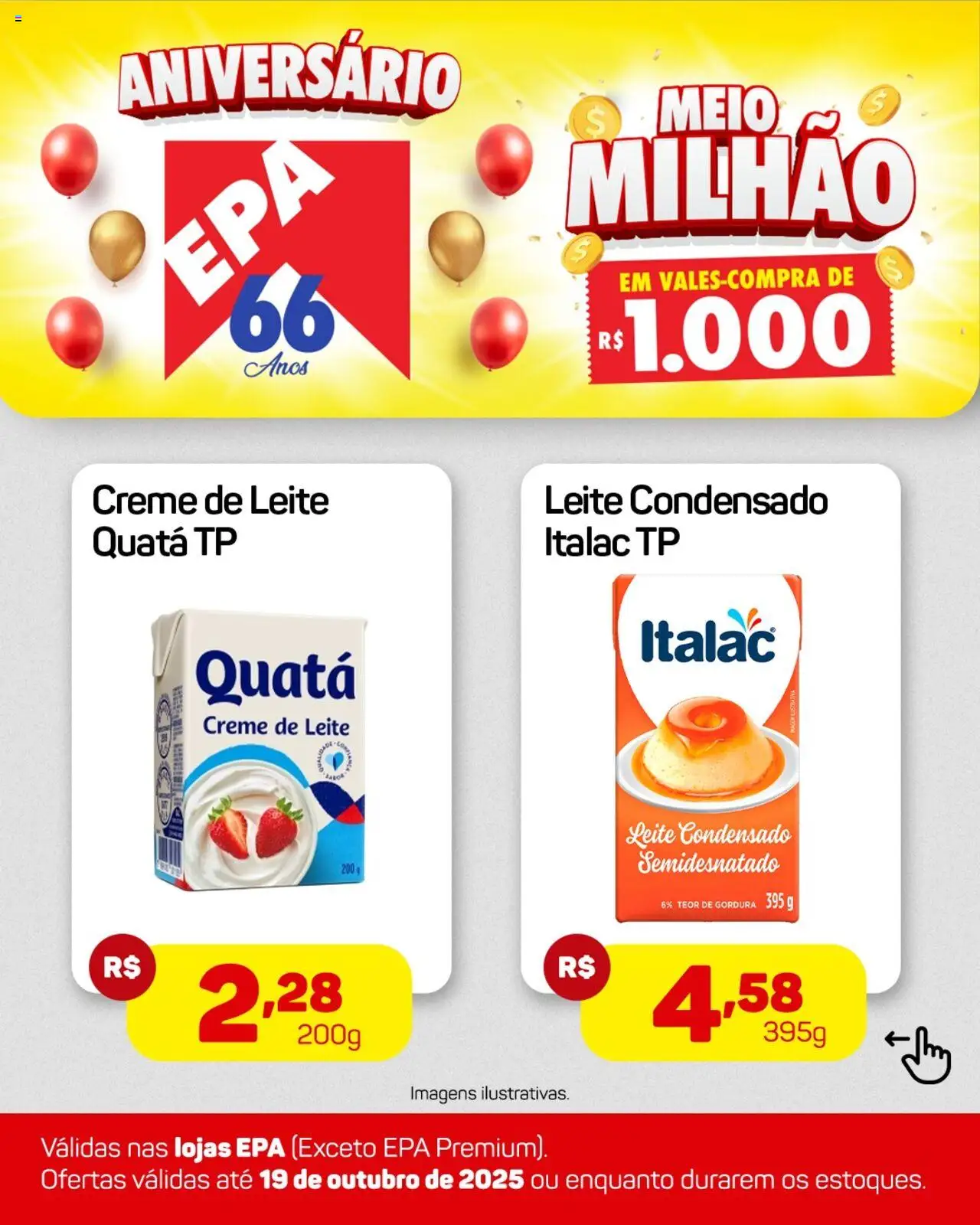 EPA Folheto - válido de 13.10.2025 | Página: 3 | Produtos: Leite, Creme, Creme de leite, Leite condensado