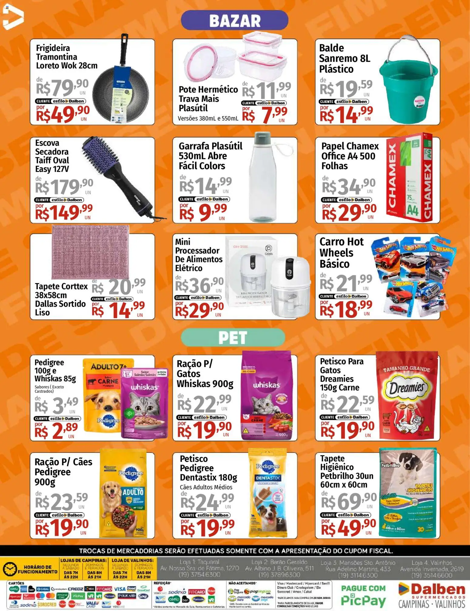 Supermercado Dalben Folheto - válido de 13.02.2026 | Página: 13 | Produtos: Frigideira, Escova secadora, Escova, Balde