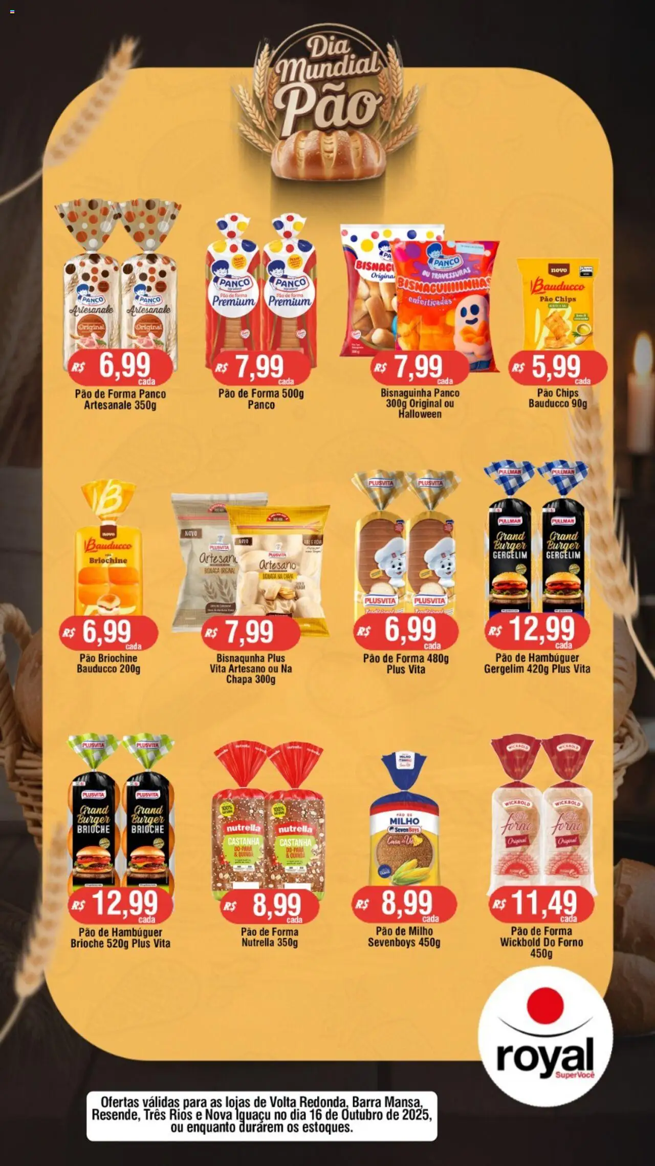 Royal Supermercados Folheto - válido de 16.10.2025 | Página: 1 | Produtos: Forno, Pão, Pão de forma