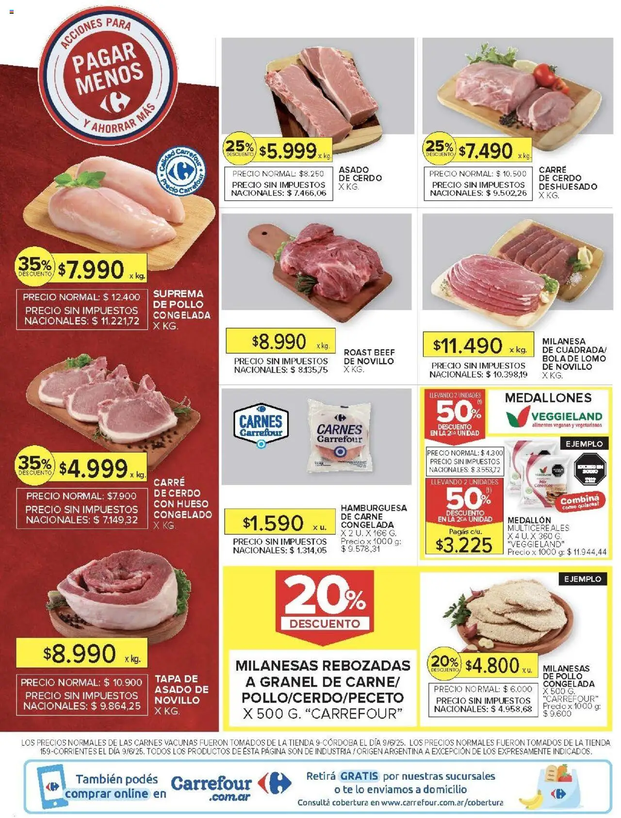 Carrefour ofertas │ válido desde el 18.06.2025 | Página: 16 | Productos: Pollo, Milanesa, Cerdo, Té
