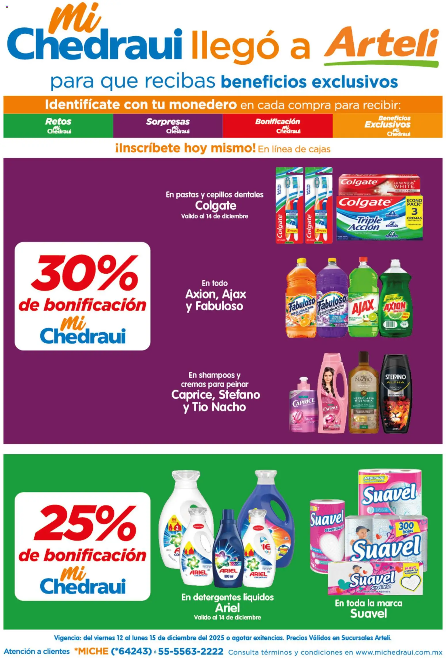 Nuevas ofertas de Arteli válidas en toda la República Mexicana desde el 12.12.2025. ¡Encuentra las mejores ofertas en Arteli folleto MiChedraui! | Página: 1 | Productos: Monedero