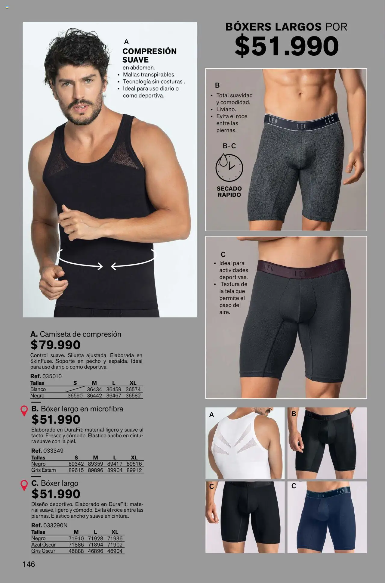 Leonisa revista - valida desde el 04.08.2025 | Página: 146 | Productos: Boxers, Camiseta