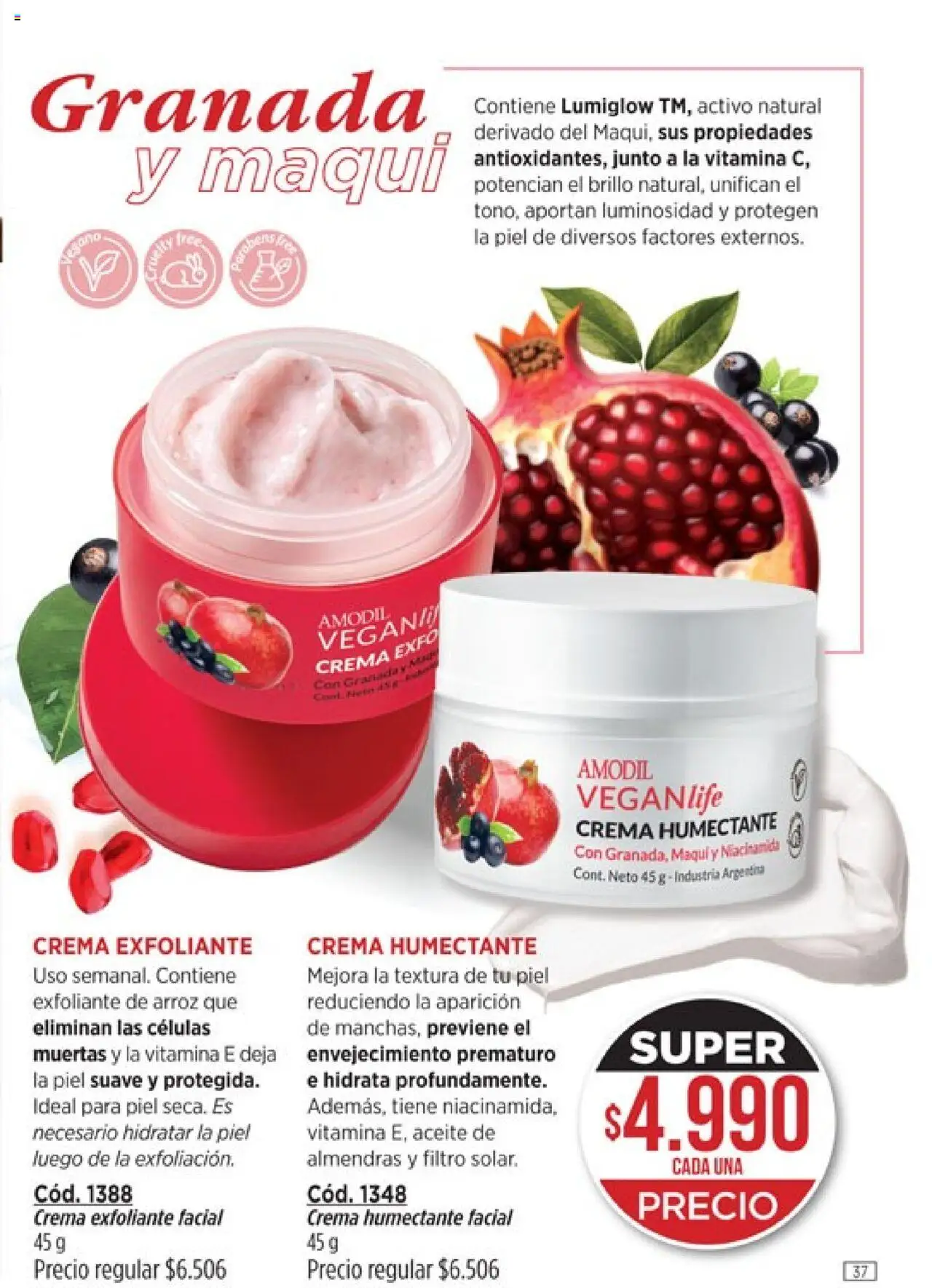 Catálogo Amodil Campaña 12 │ válido desde el 26.06.2025 | Página: 37 | Productos: Aceite, Exfoliante facial, Arroz, Crema
