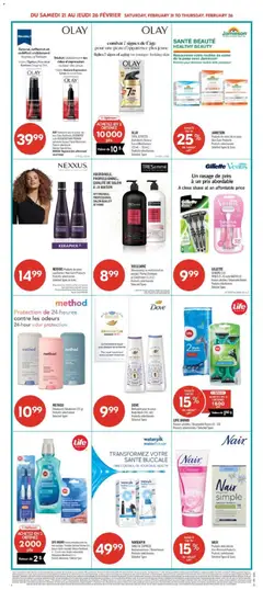 Preview of TRESEMMÉ Shampoo or Conditioner, Shampooing ou revitalisant en pompe/Pump Shampoo or Conditioner (1,15 L) Produits sélectionnés Selected Types from shop Pharmaprix valid from 20.02.2026 | Page: 11