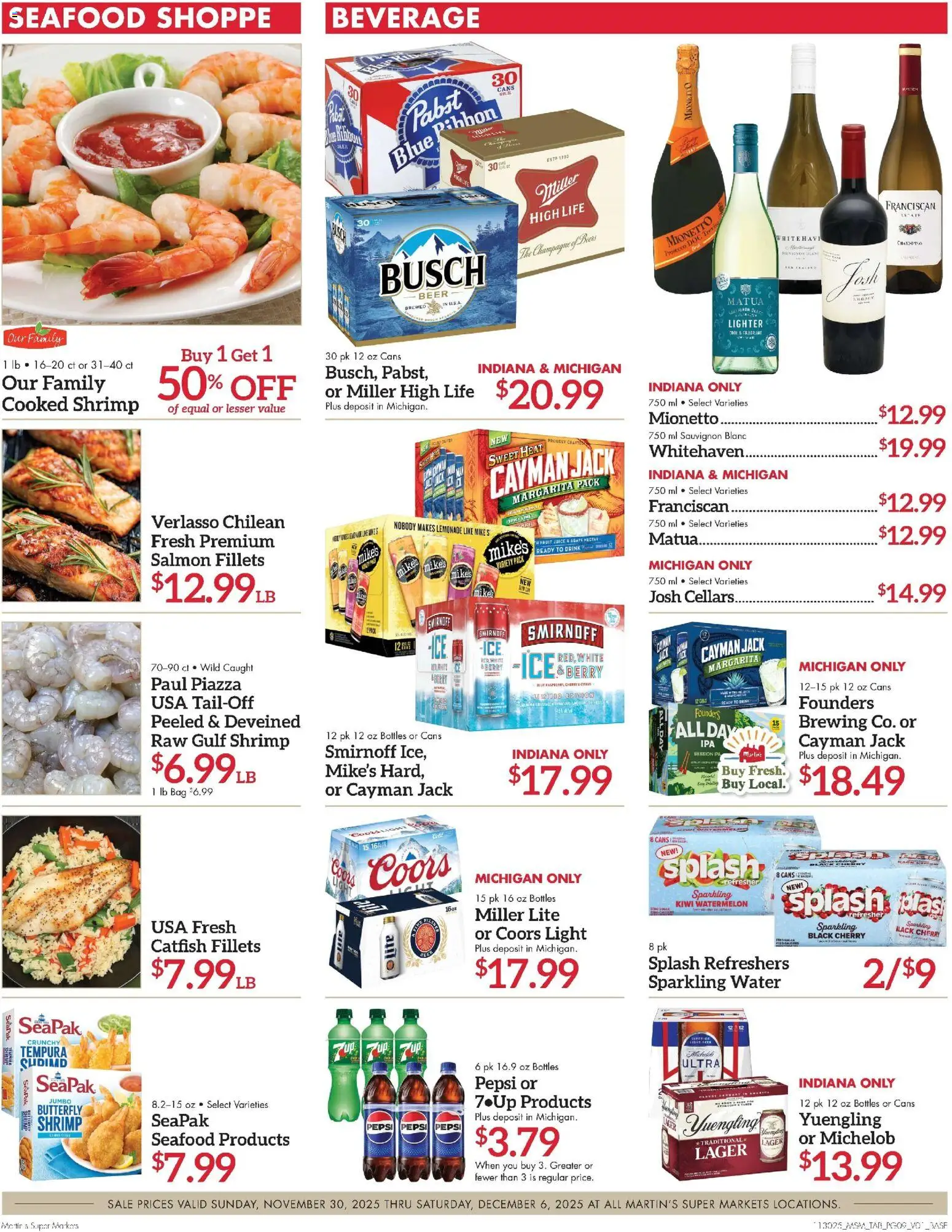 Martin’s Weekly Ad - valid from 30.11.2025 | Page: 9 | Products: Beer, Kiwi, Water, Watermelon