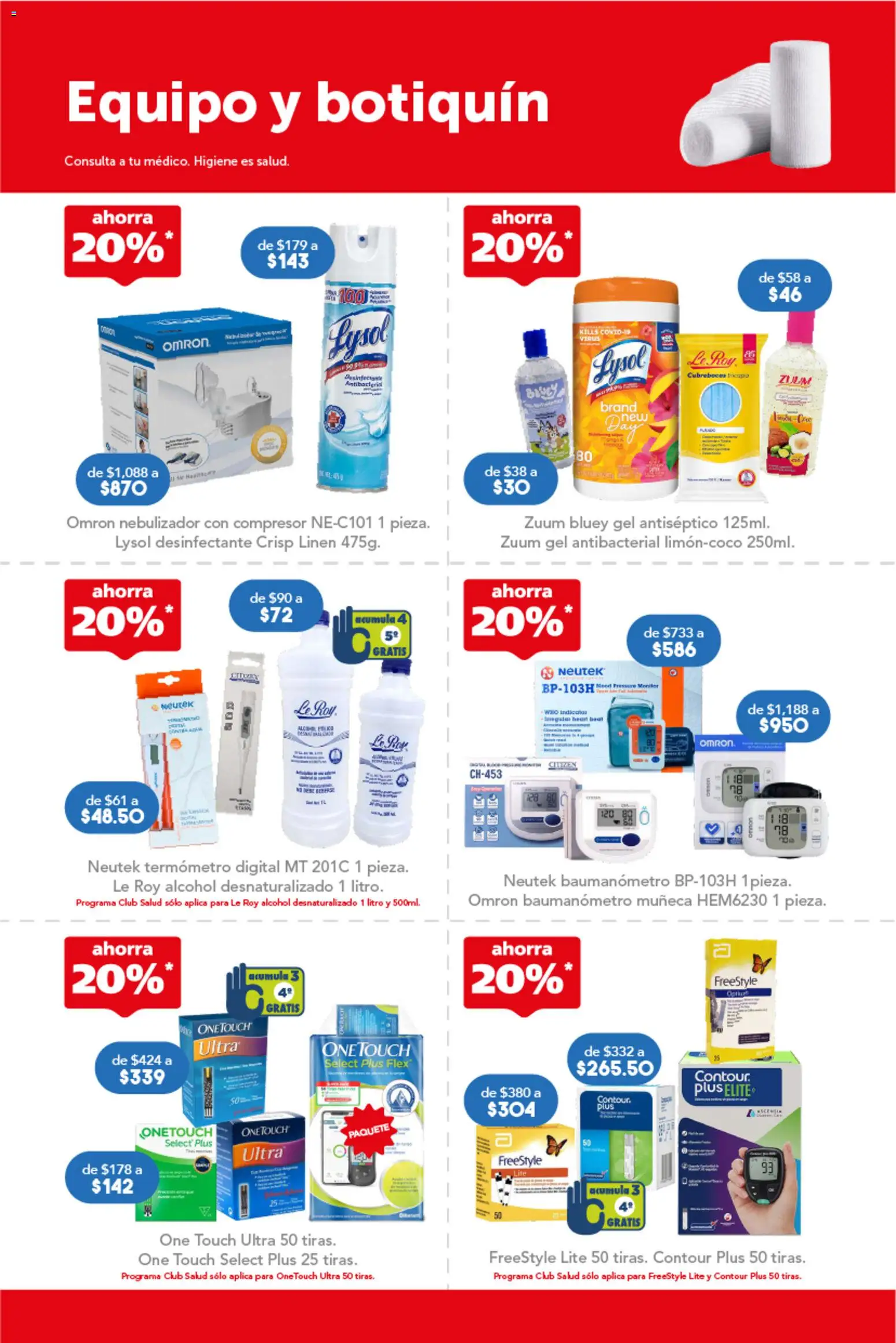 Nuevas ofertas de Farmacia San Pablo válidas en toda la República Mexicana desde el 26.10.2025. ¡Encuentra las mejores ofertas en Farmacia San Pablo catálogo! | Página: 7 | Productos: Termómetro, Nebulizador, Desinfectante