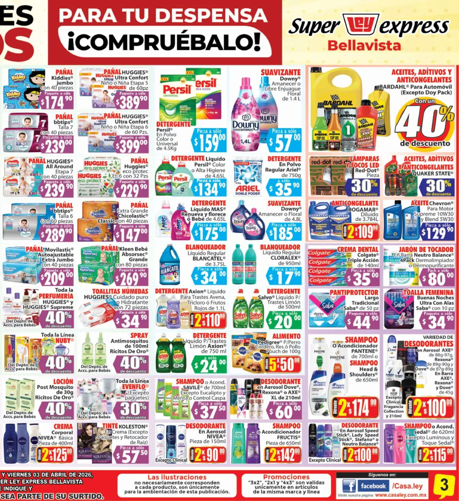 Nuevas ofertas de Casa Ley válidas en toda la República Mexicana desde el 02.04.2026. ¡Encuentra las mejores ofertas en Casa Ley folleto Super express! | Página: 4 | Productos: Pollo, Limón, Loción, Suavizante