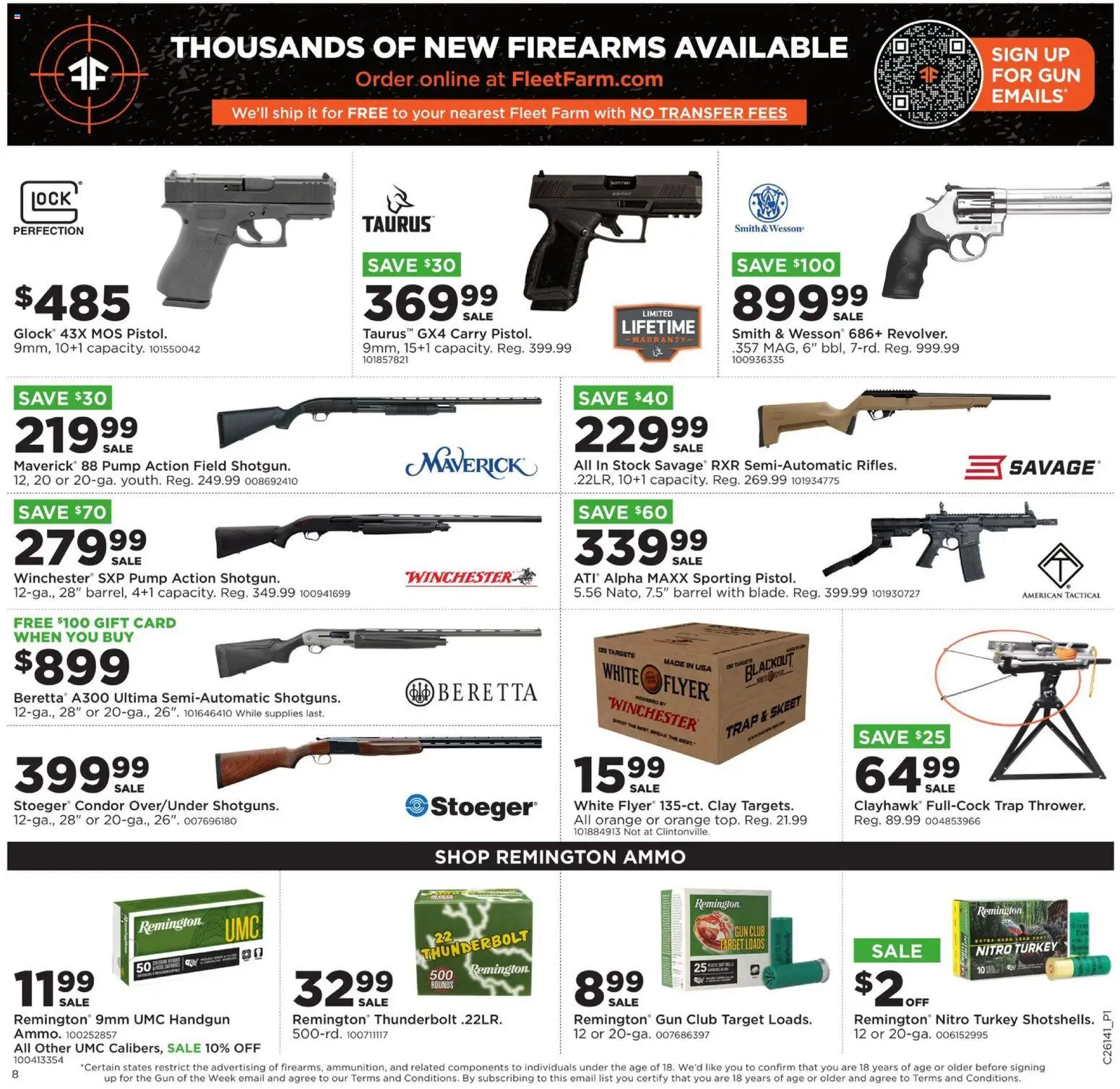 Mills Fleet Farm Weekly Ad - valid from 30.03.2026 | Page: 14 | Products: Pump, Gun, Ammo, Handgun