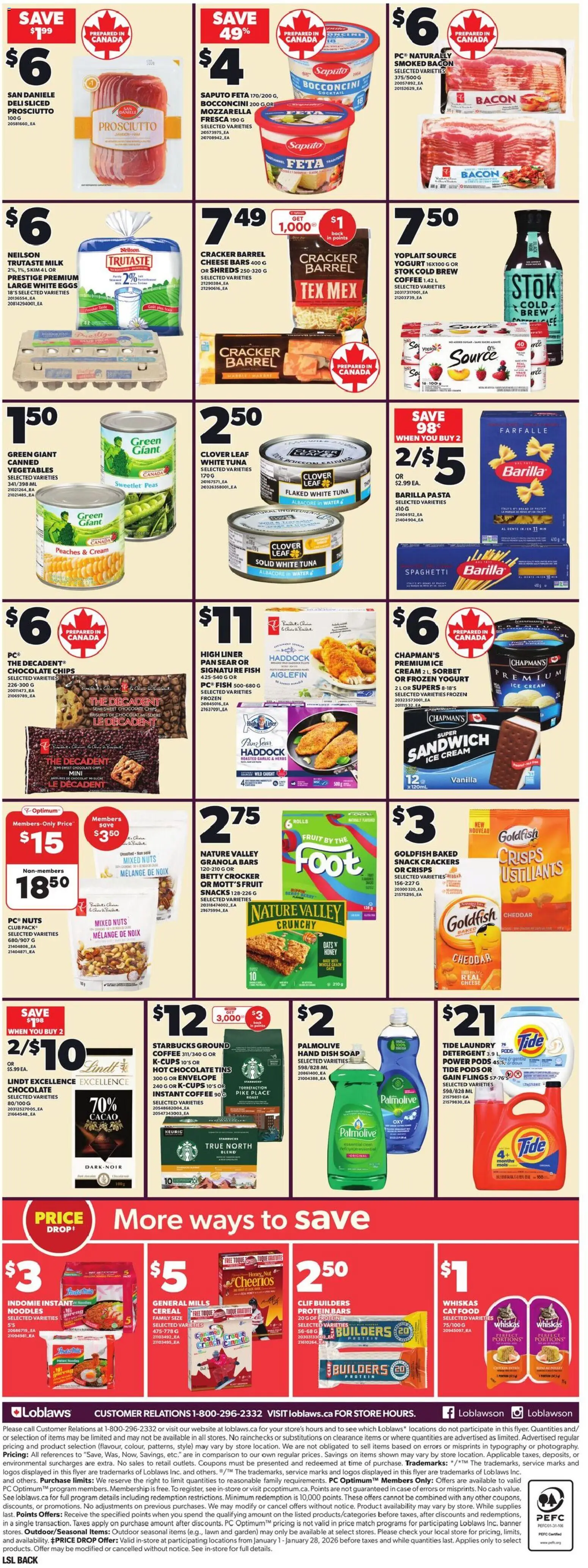 Loblaws flyer valid from 22.01.2026 | Page: 4 | Products: Ice cream, PC, Case, Soap