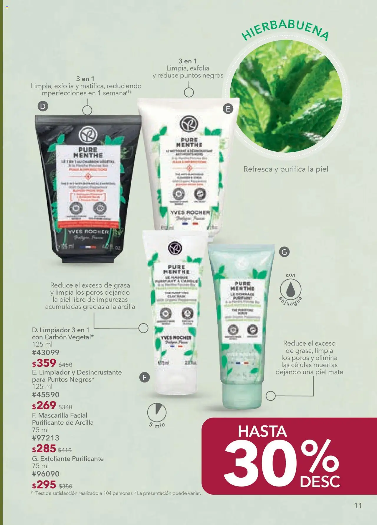 Nuevas ofertas de Yves Rocher válidas en toda la República Mexicana desde el 05.08.2025. ¡Encuentra las mejores ofertas en Yves Rocher - Campaña 11 2025! | Página: 11 | Productos: Limpiador, Mate, Mascarilla