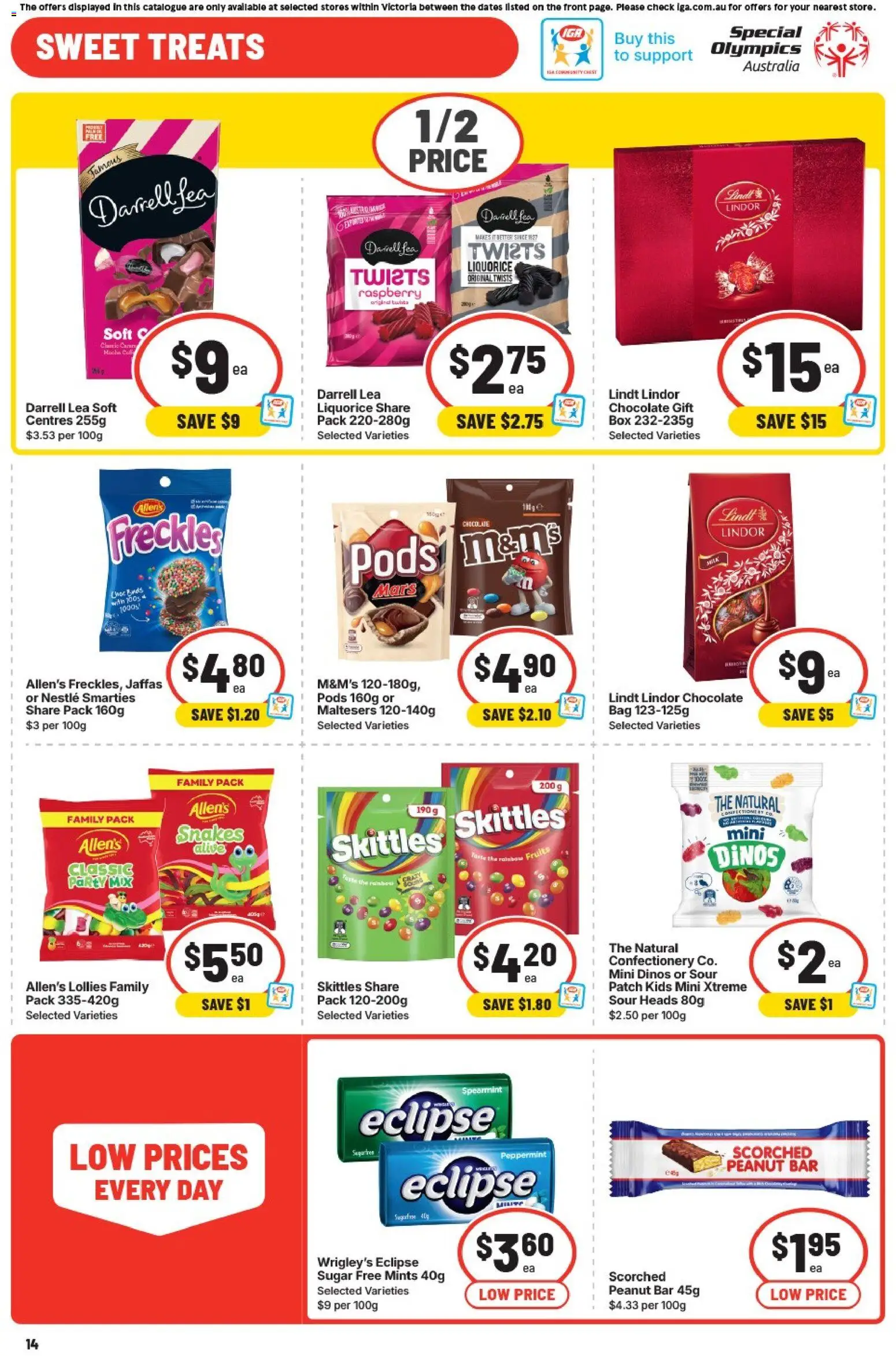 IGA catalogue - valid from 29.04.2026 | Page: 14 | Products: Chocolate, Lollies, Raspberry, Bag