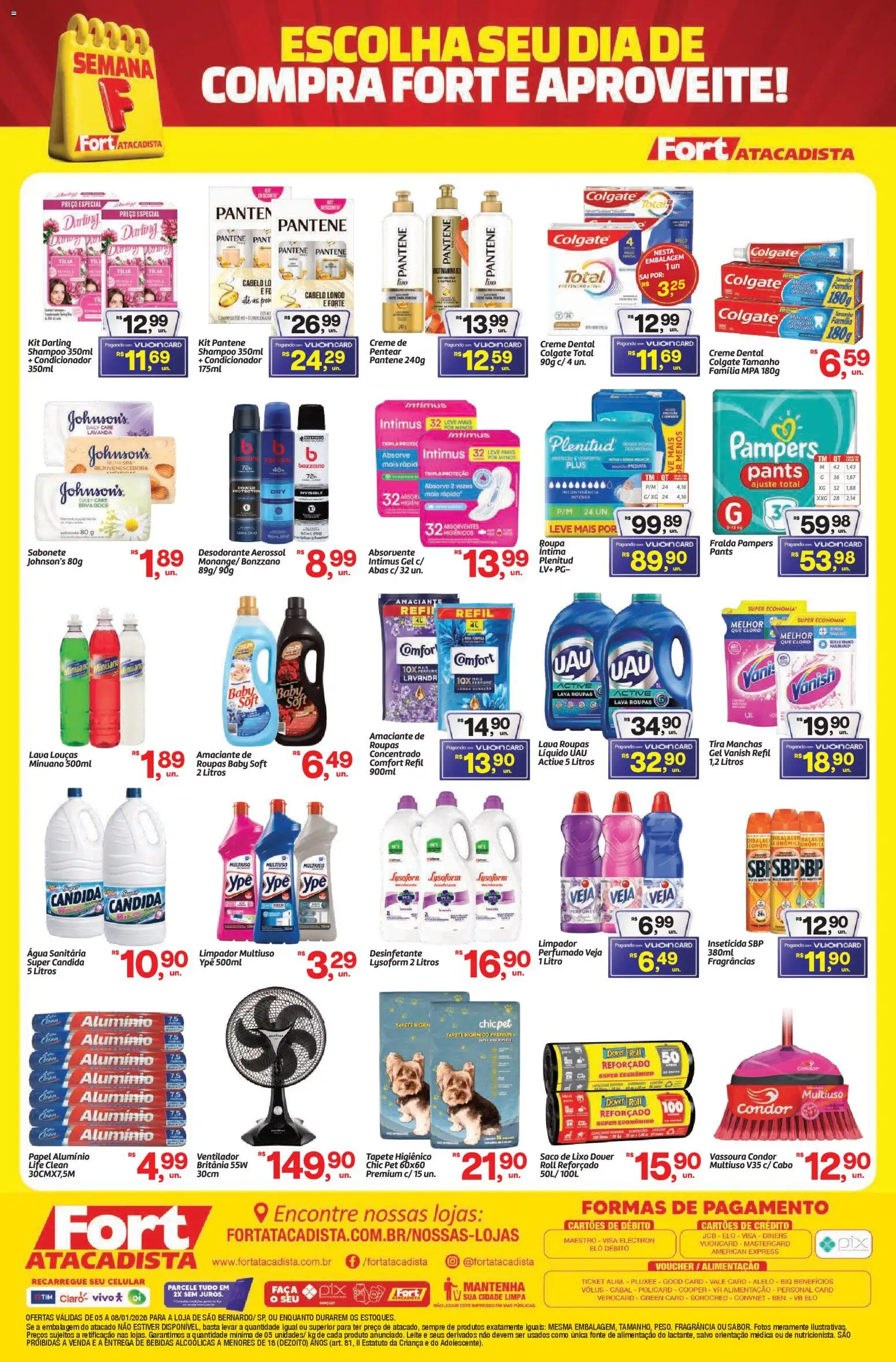 Fort Atacadista Folheto - válido de 05.01.2026 | Página: 4 | Produtos: Ventilador, Fragrância, Cloro, Sabonete