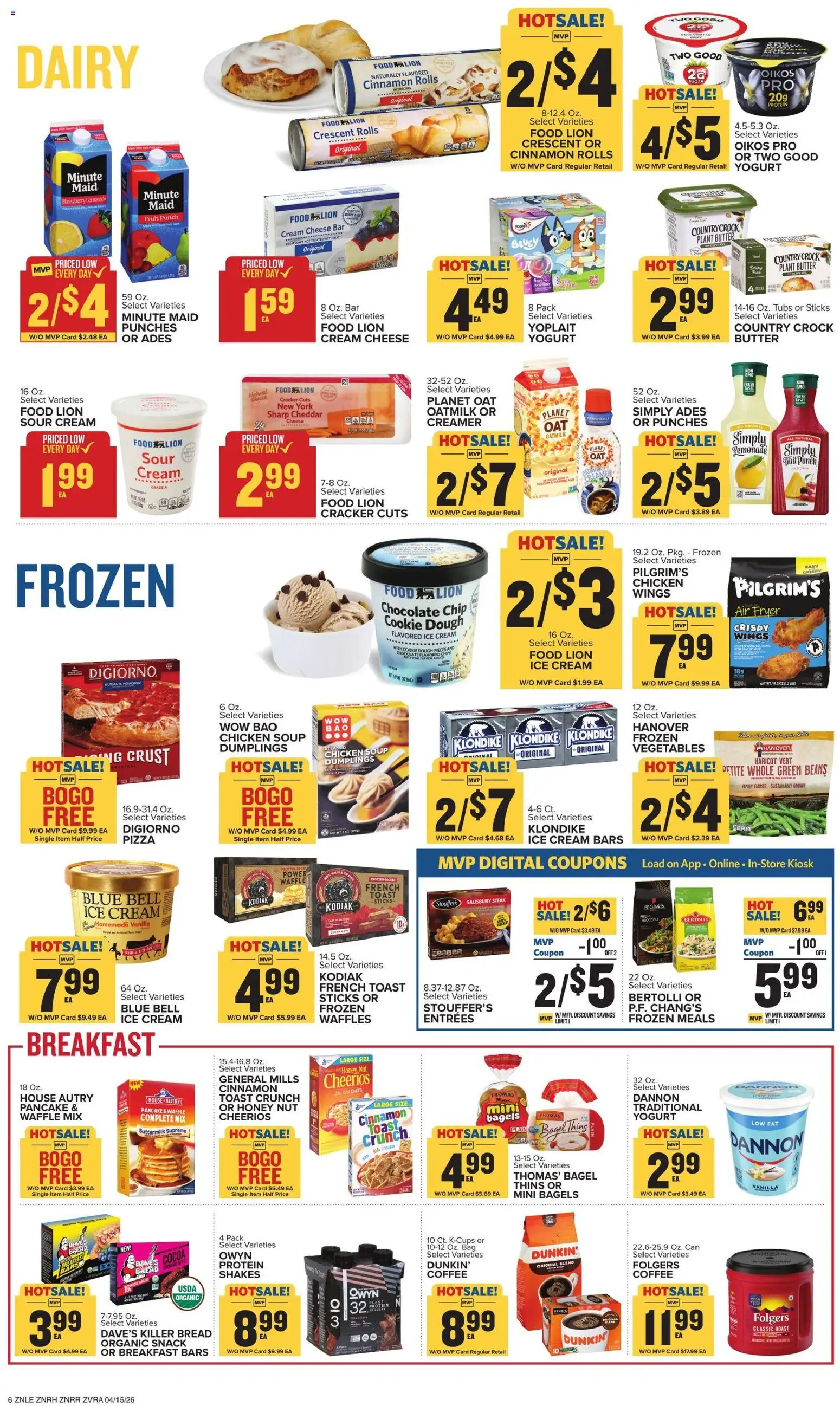 Food Lion Weekly Ad - valid from 15.04.2026 | Page: 12 | Products: Chocolate, Pizza, Cream, Chocolate Chip