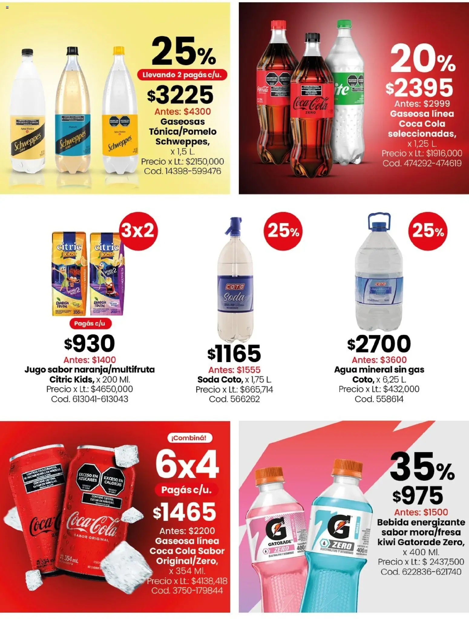 Coto - Ofertas Semanales │ válido desde el 13.04.2026 | Página: 8 | Productos: Vitaminas, Soda, Agua, Kiwi