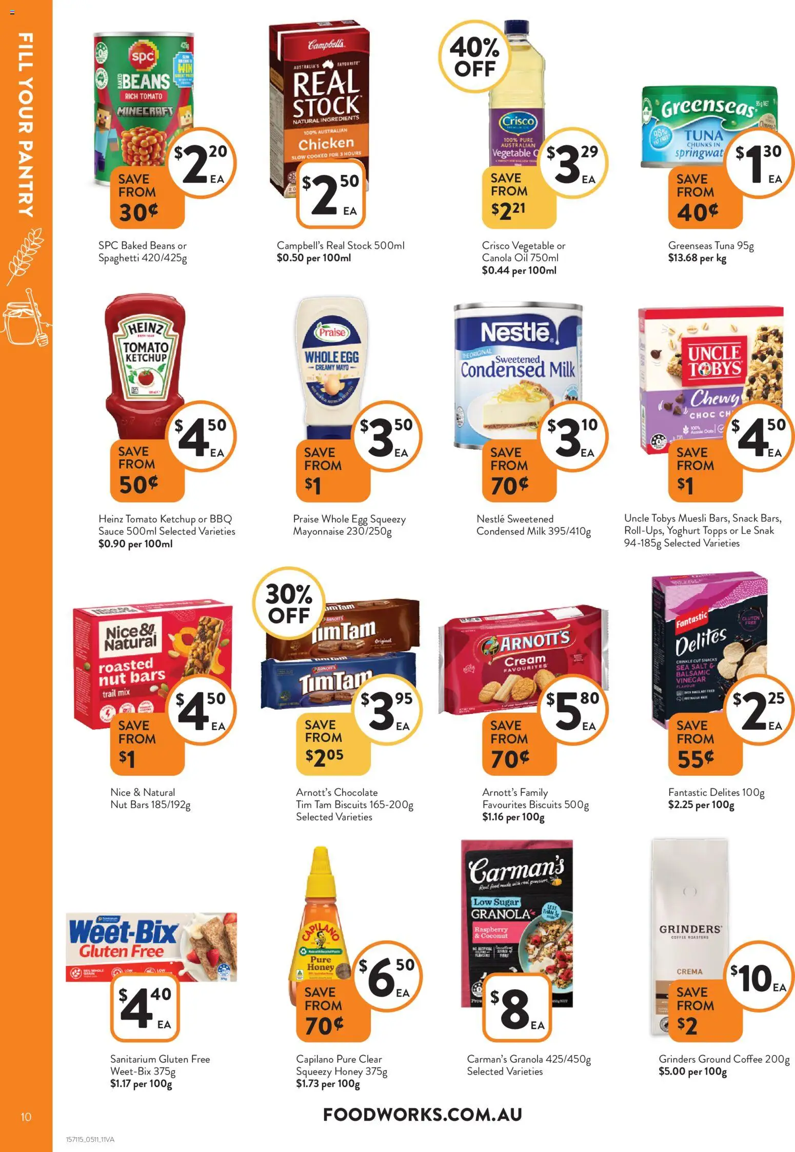 Foodworks catalogue - valid from 05.11.2025 | Page: 10 | Products: Oil, Ketchup, Biscuits, Salt