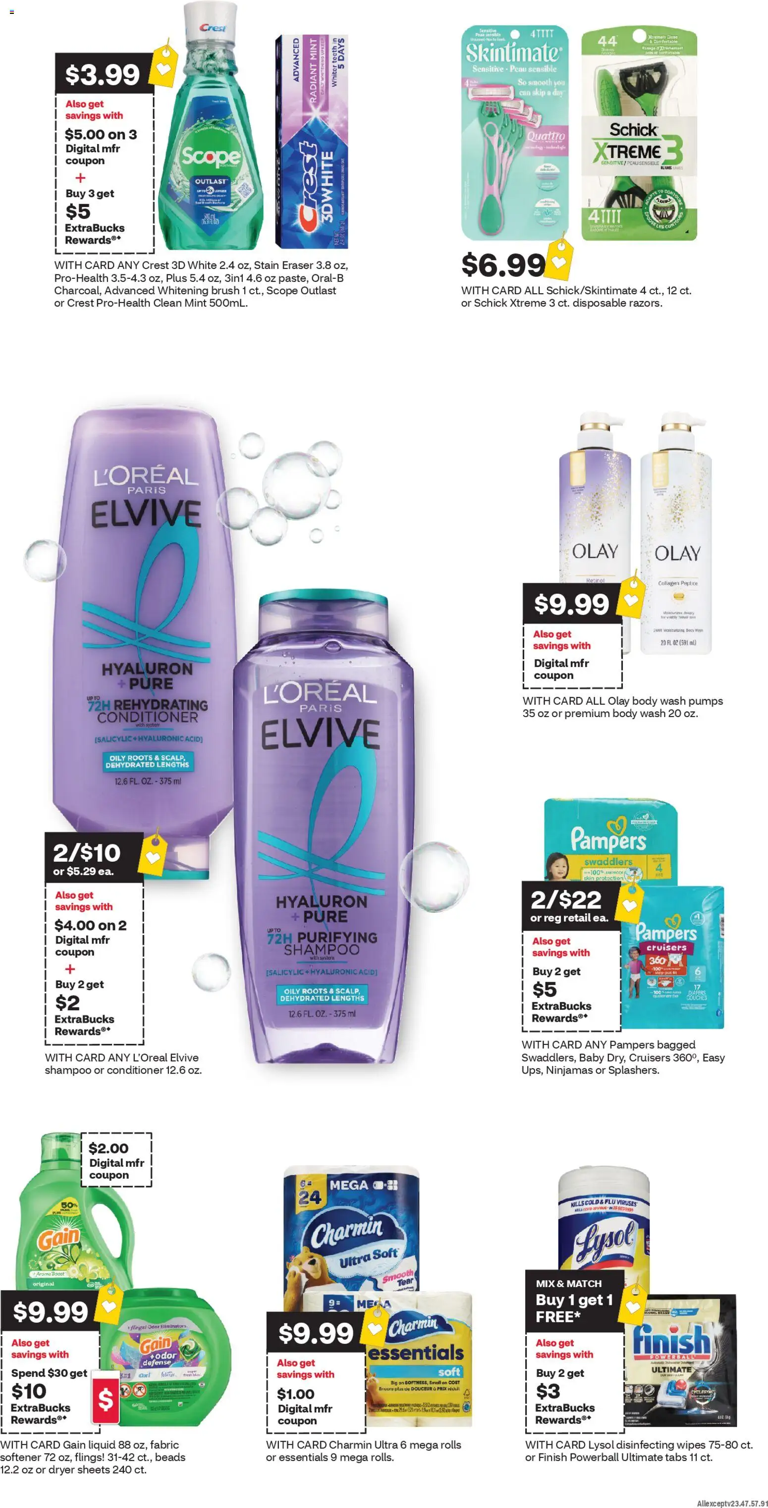 CVS Pharmacy Weekly Ad - TX - valid from 12.04.2026 | Page: 2 | Products: Eraser, Brush, Shampoo, Conditioner