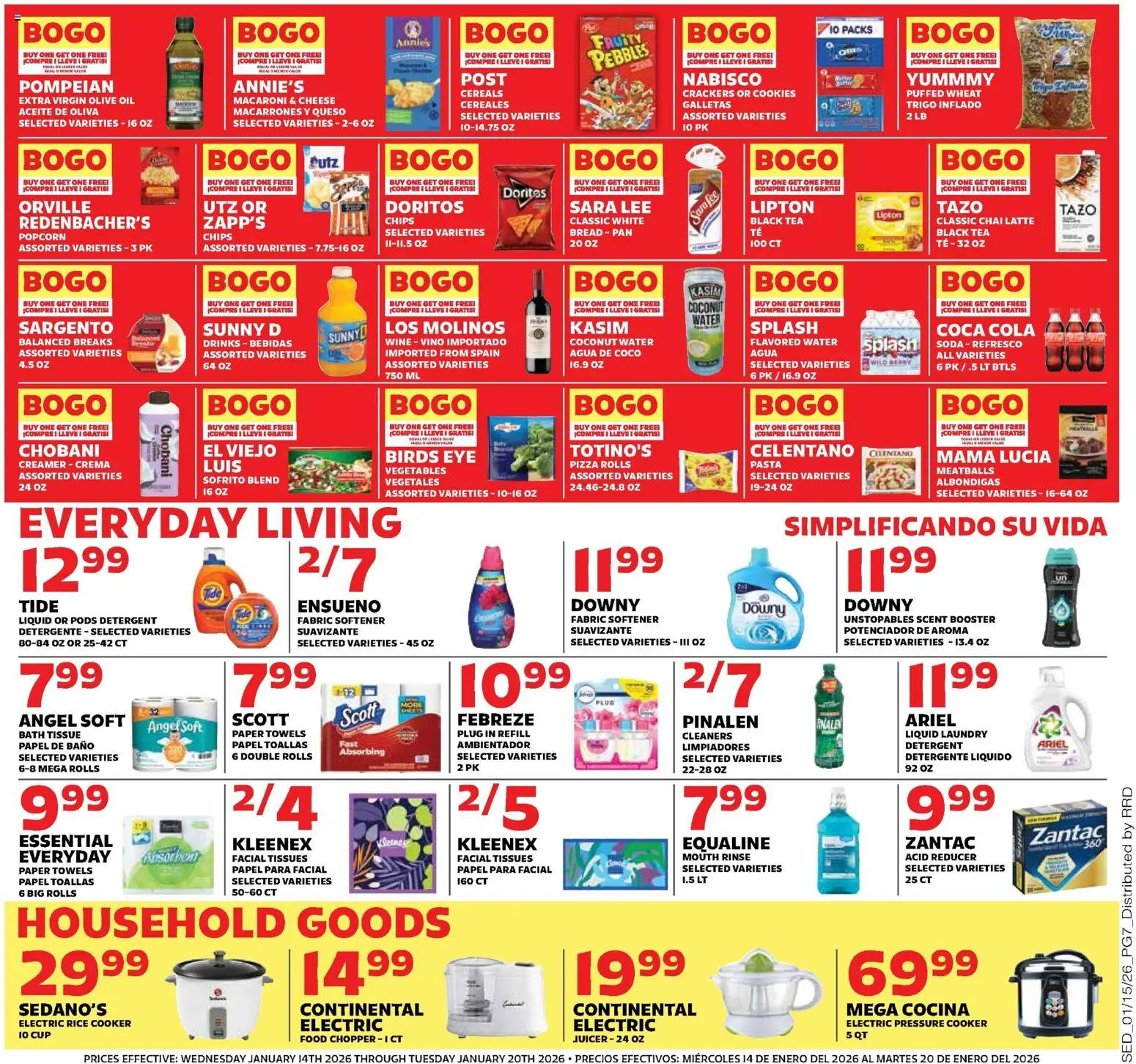Sedano's Weekly Ad - valid from 14.01.2026 | Page: 7 | Products: Oil, Rice, Cereals, Chips